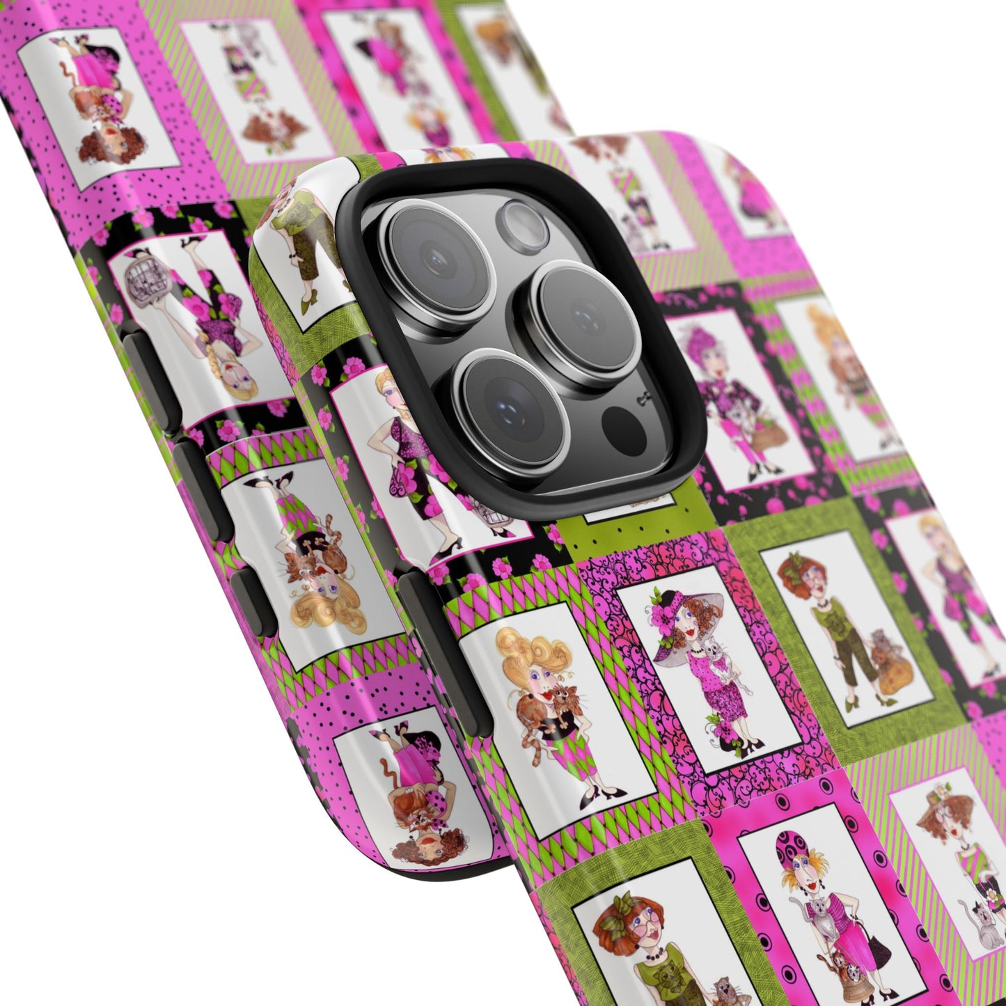 Cat Ladies Cerise Phone Case