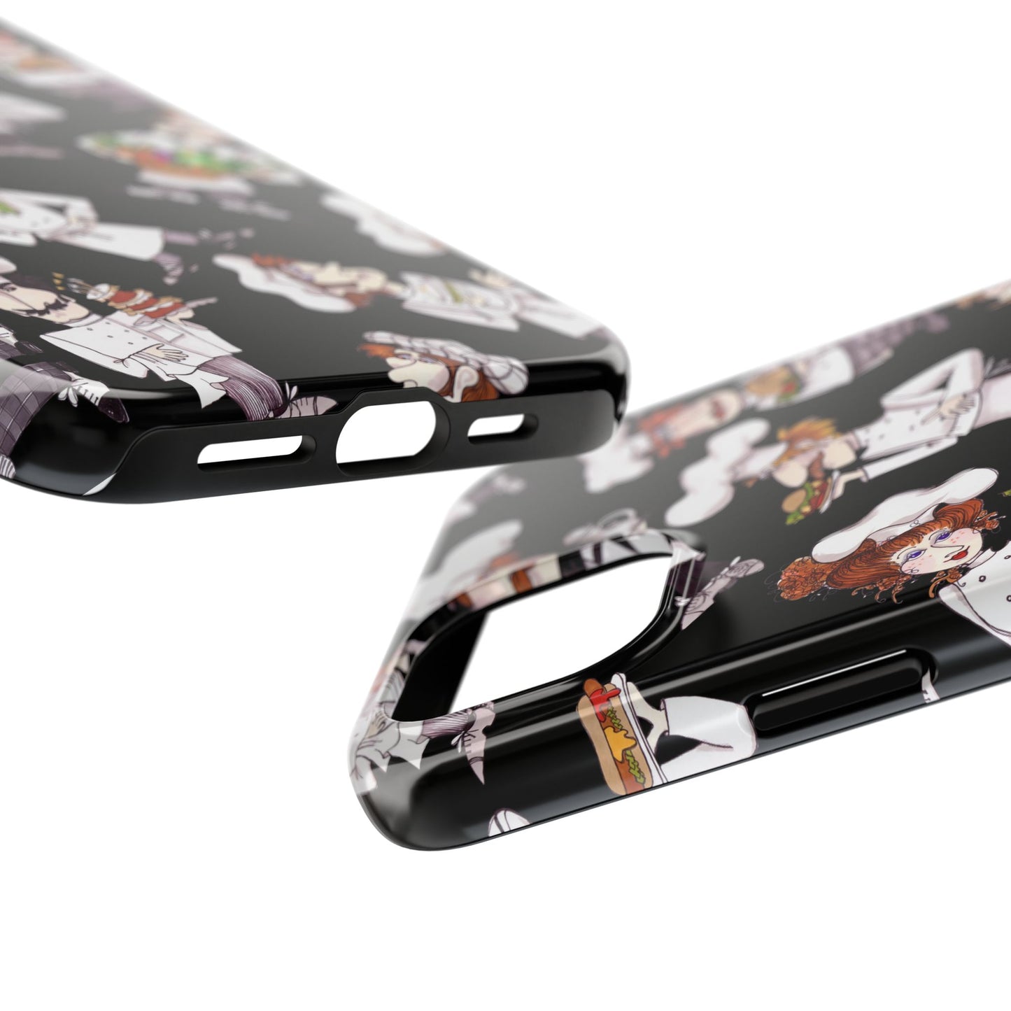 Tossed Chefs Black Phone Case