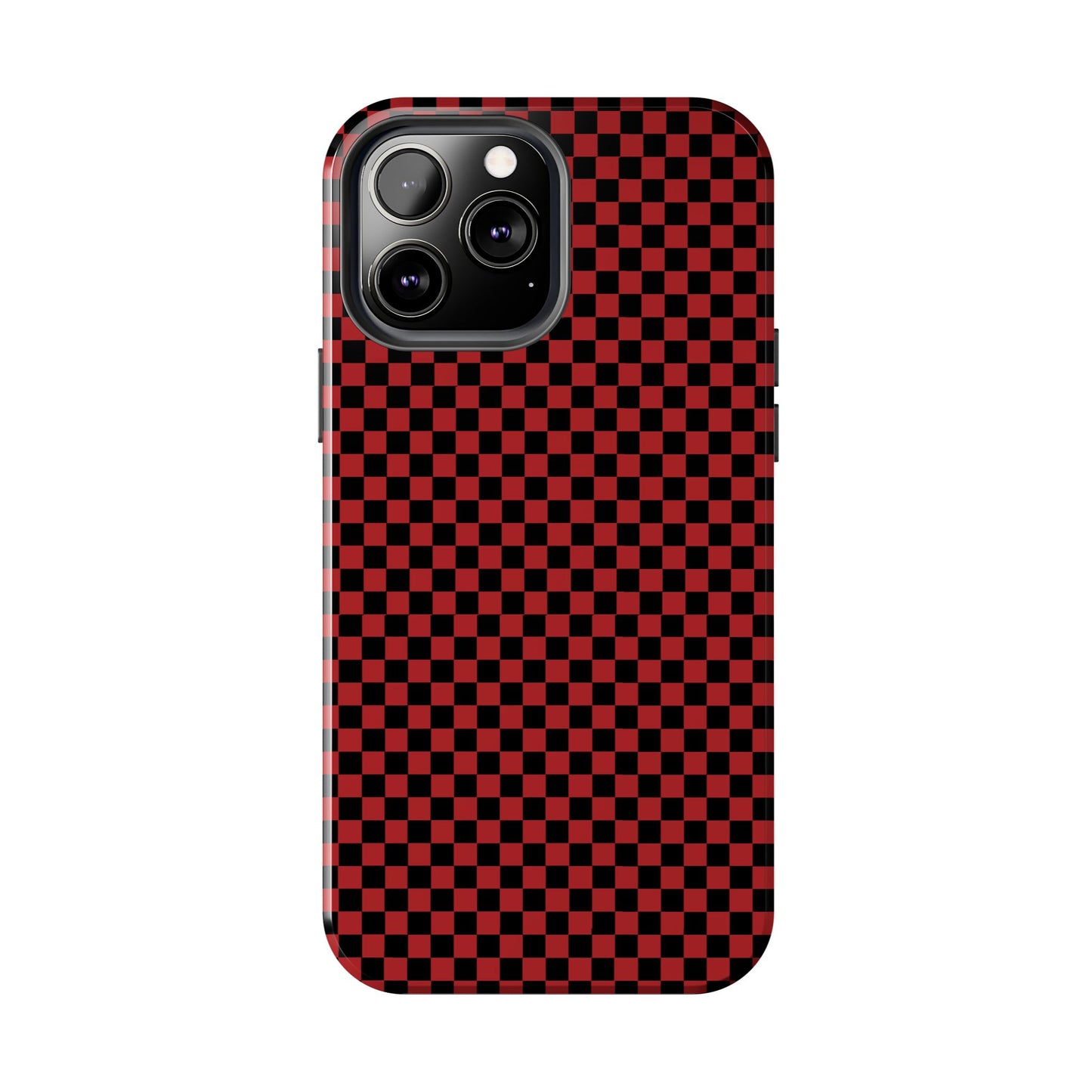 Checkerboard Red / Black Phone Case