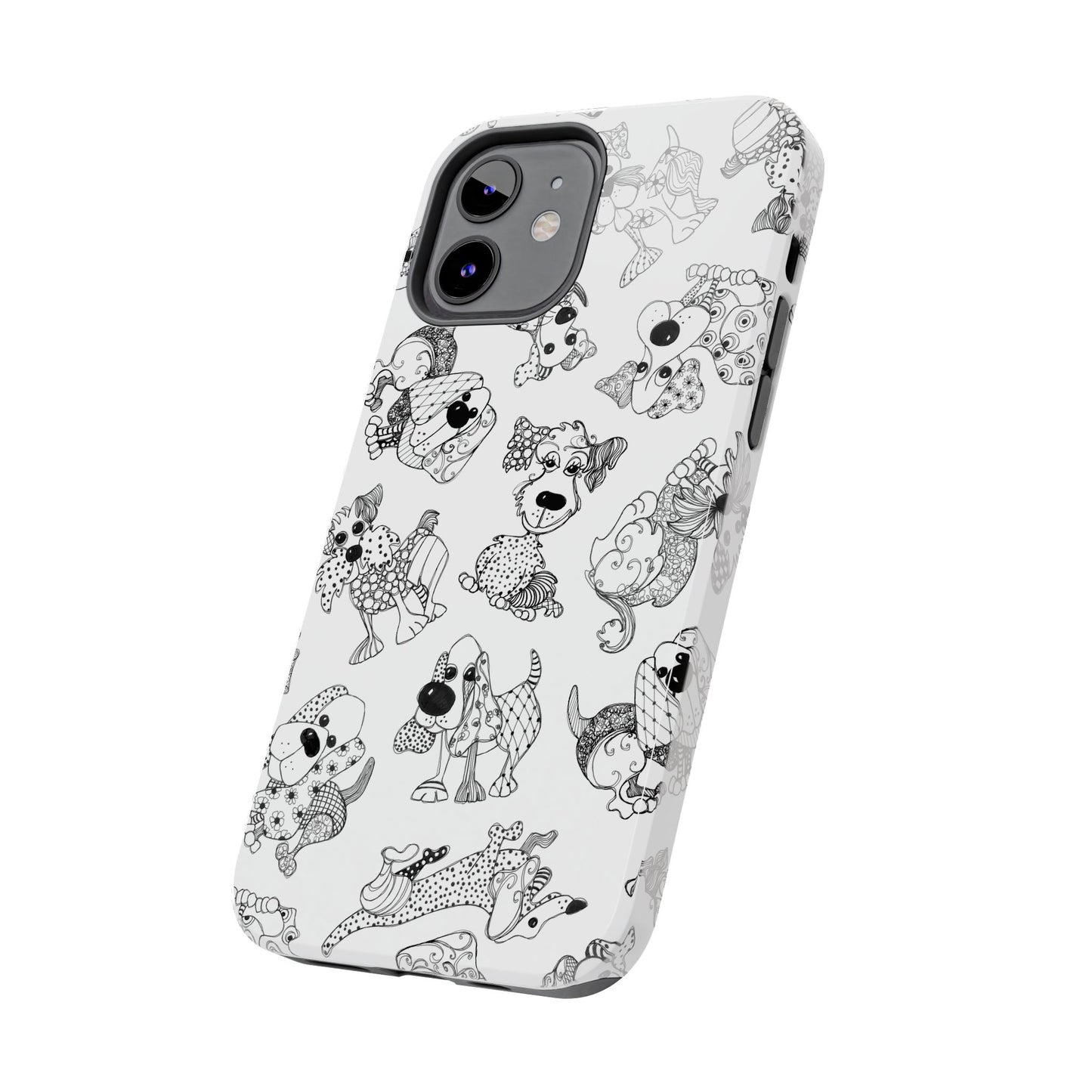 Doodle Dogs White Phone Case