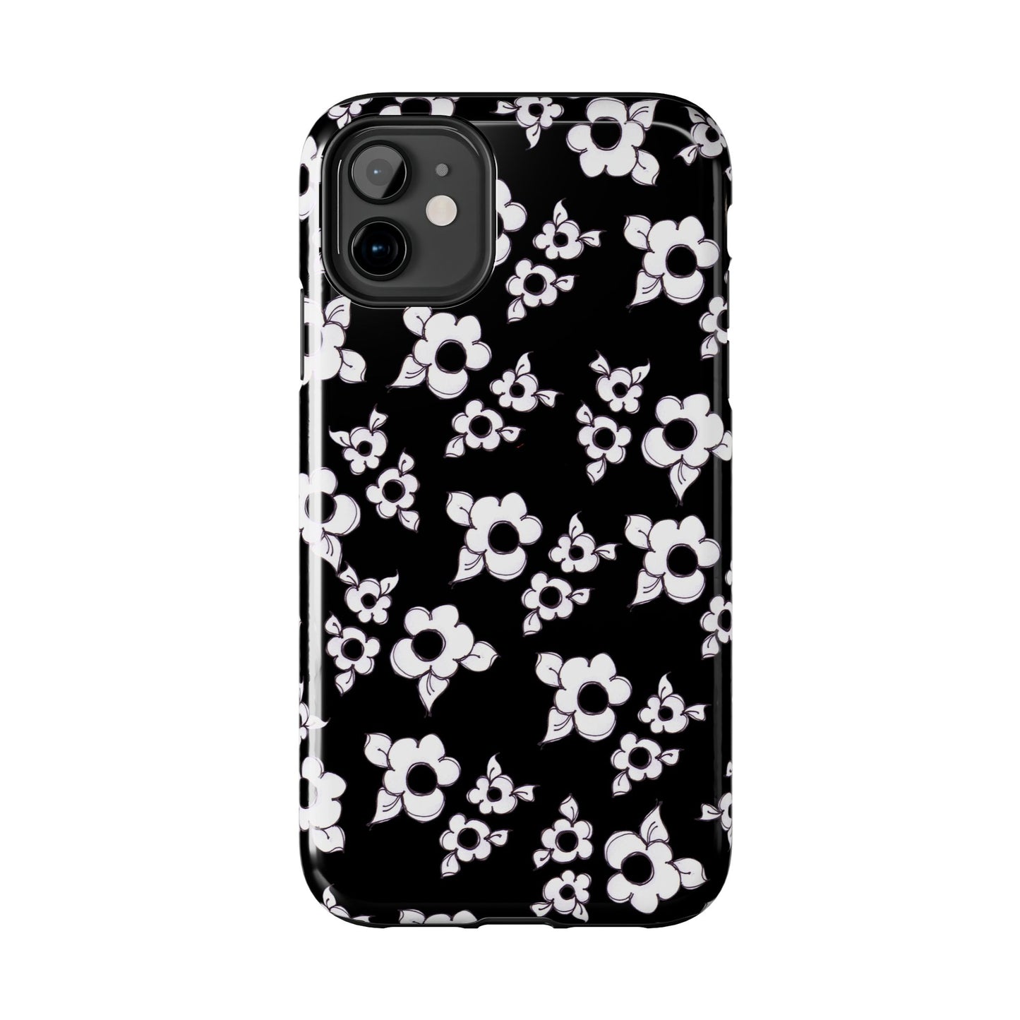 Daisy Cluster Black / White Phone Case