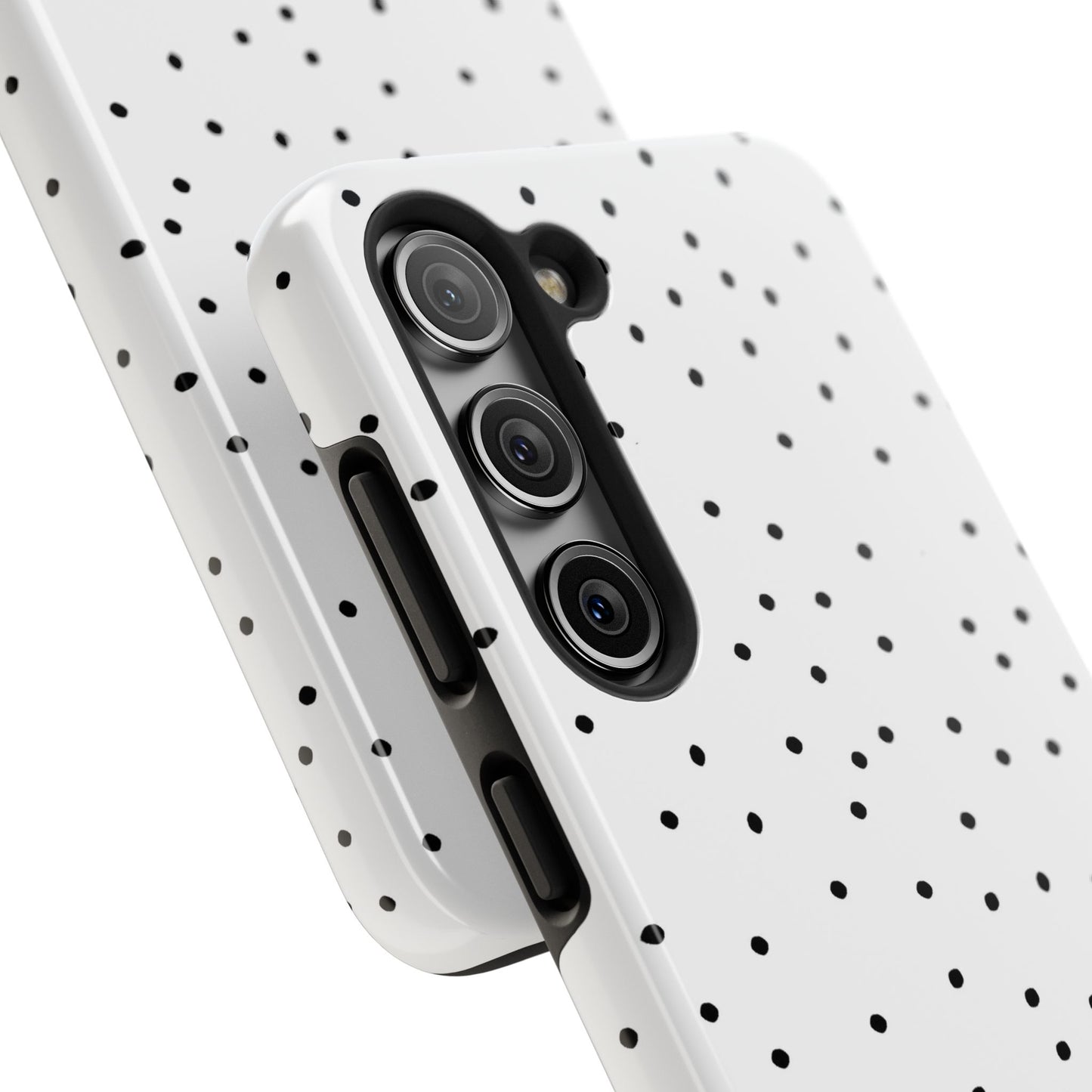 Space Dots White / Black Phone Case