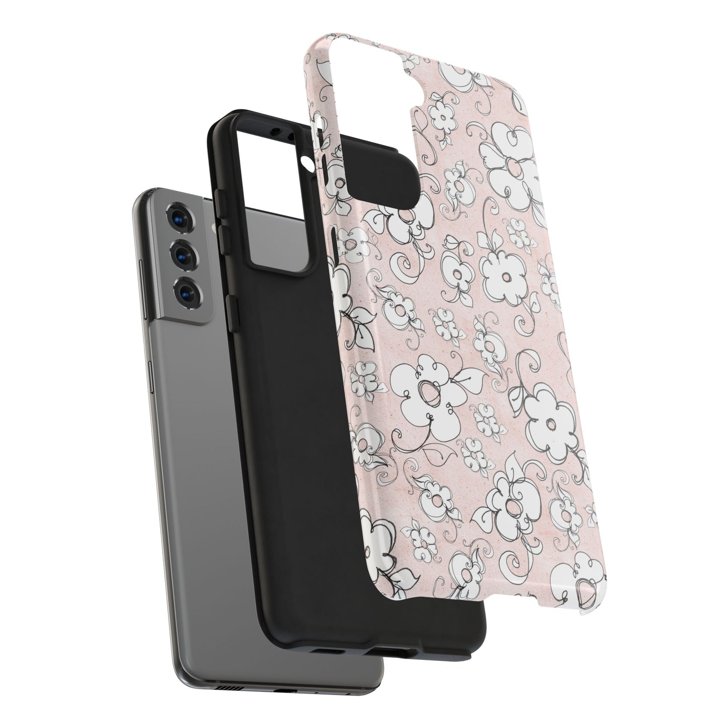 Lady Flowers Paris Pink Phone Case