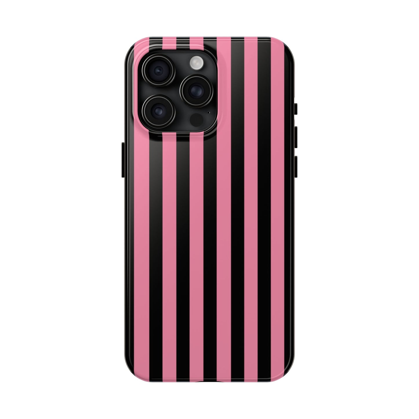 Vertical Stripe Pink / Black Phone Case