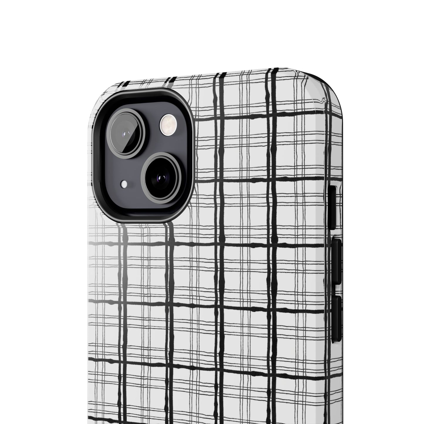 Sophistiplaid White / Black Phone Case