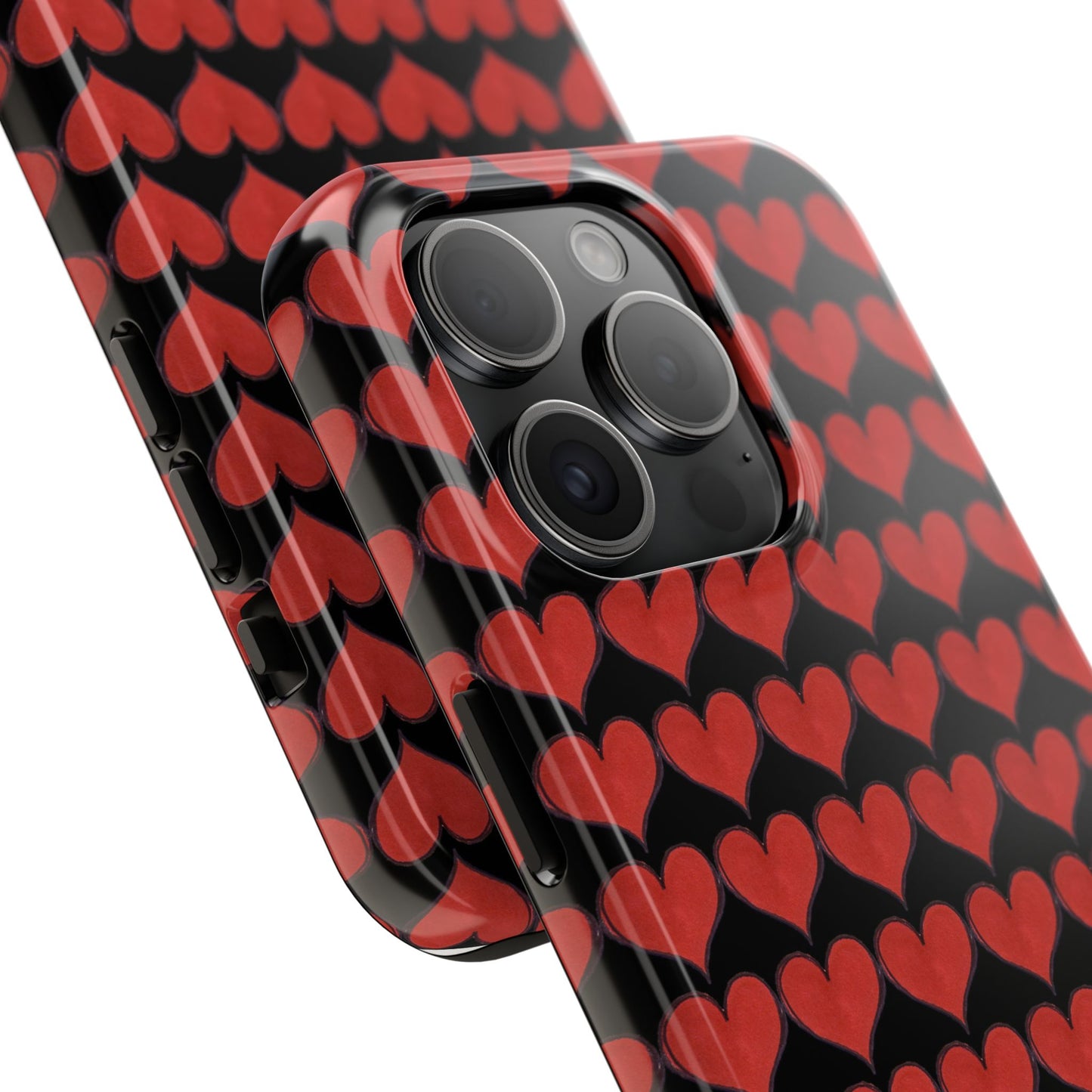 Heartbeats Black / Red Phone Case