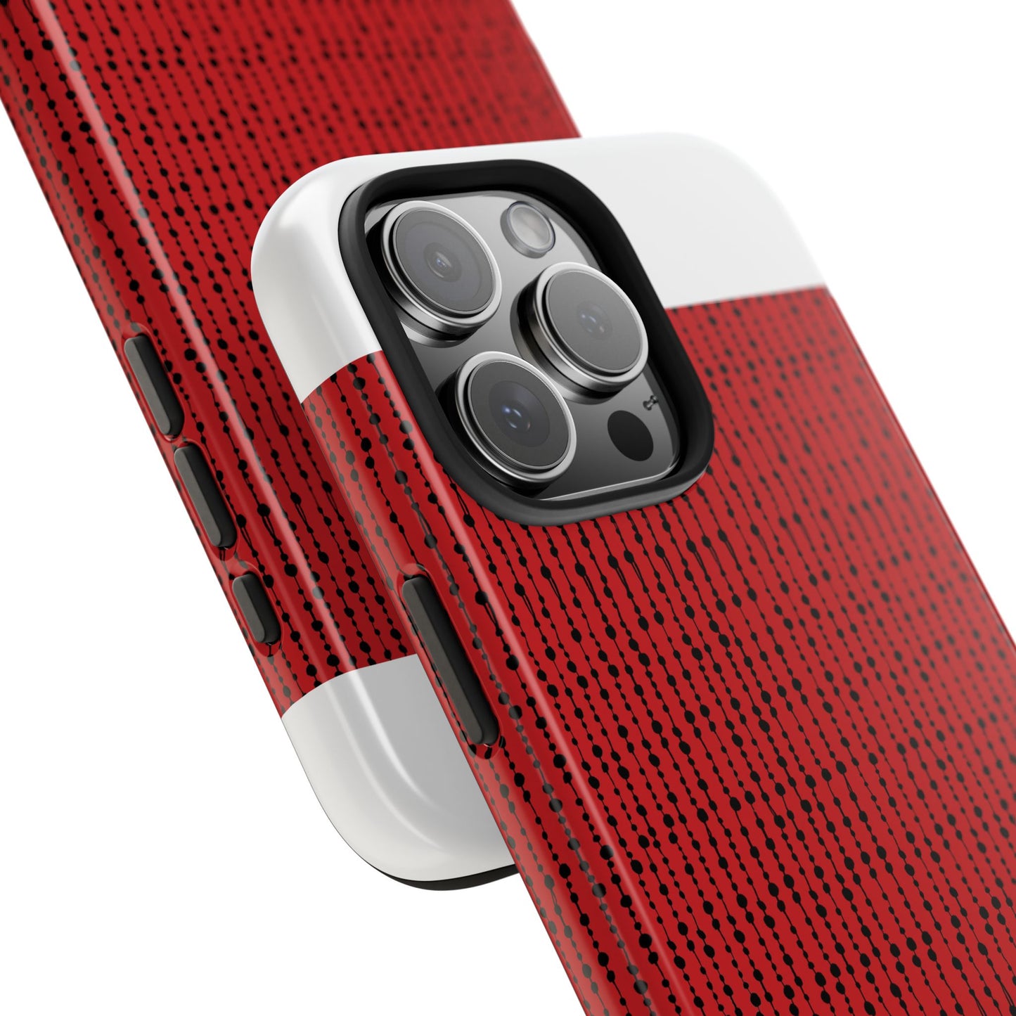 Beaded Curtain Red / Black Phone Case