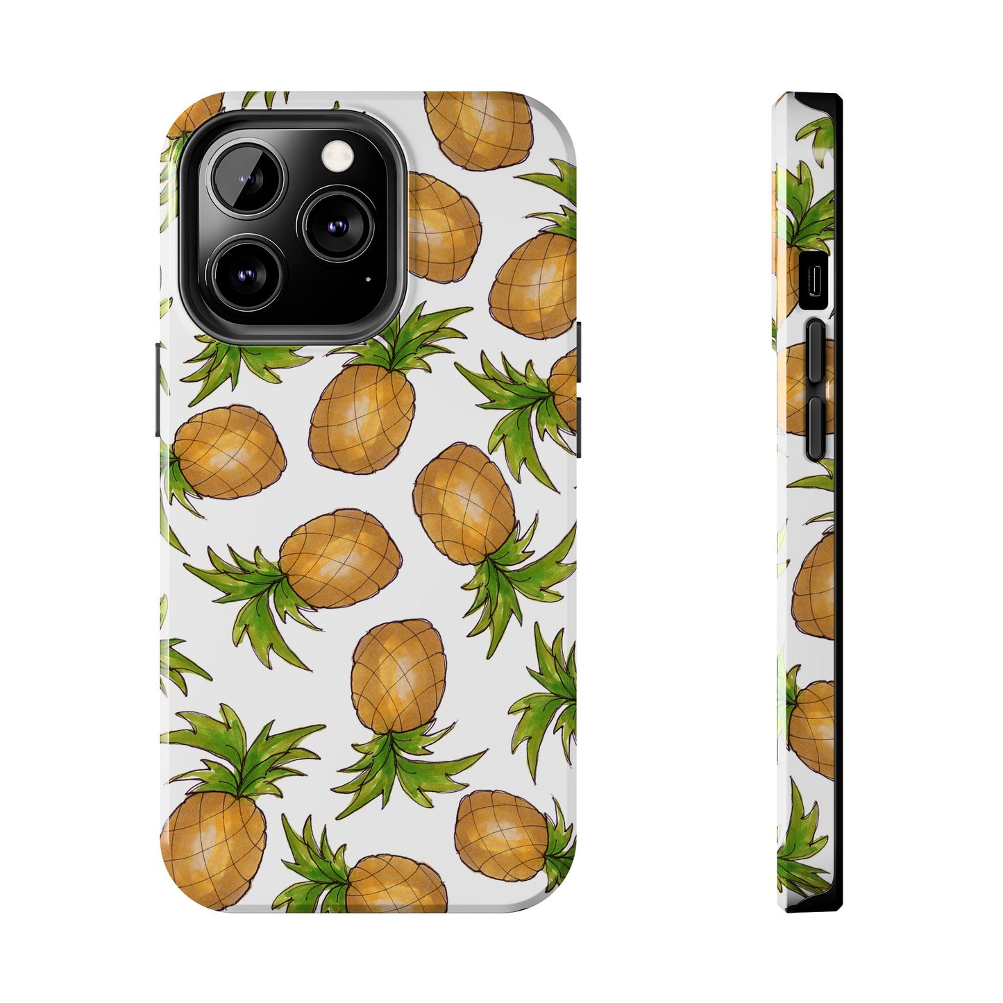 Pineapple Toss White Phone Case
