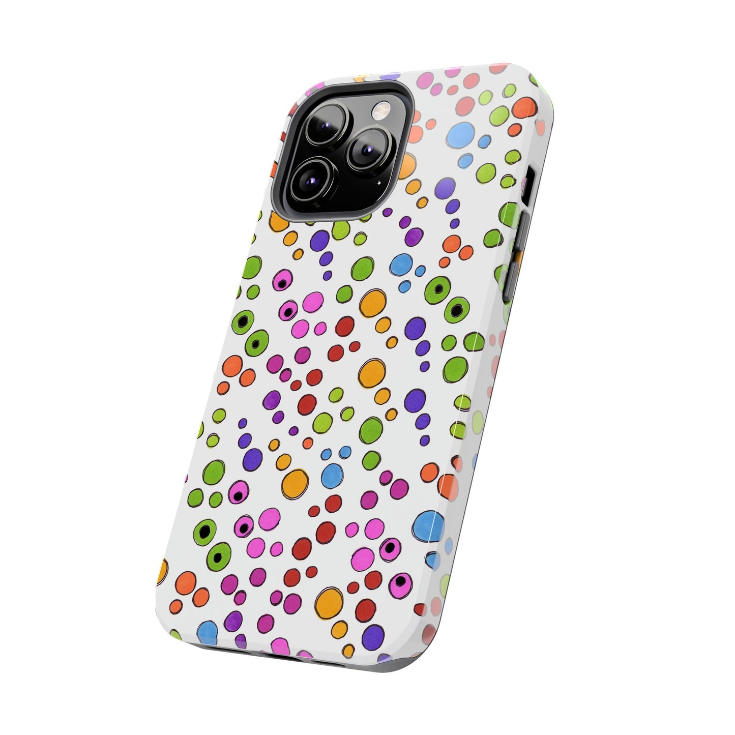 Dog Dots White / Multi Phone Case