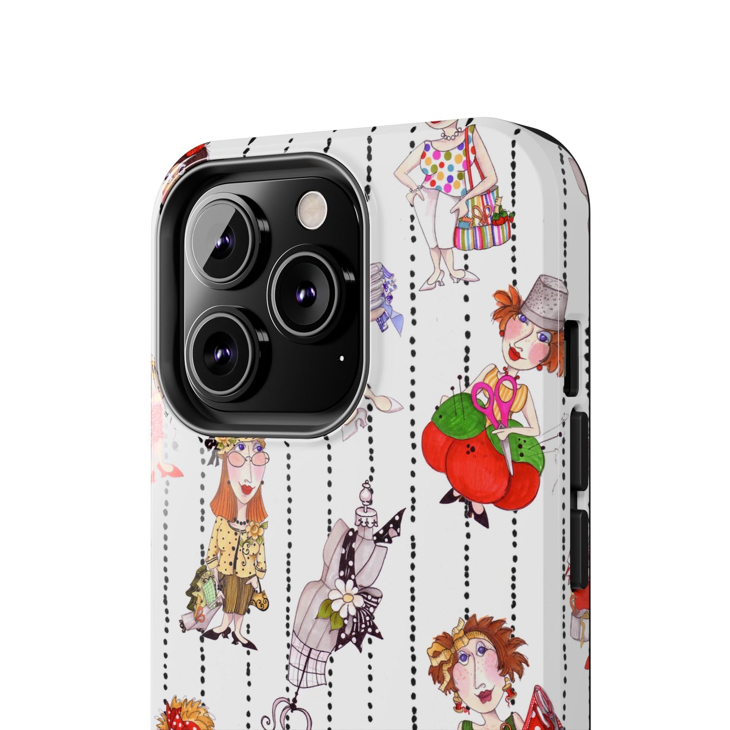 Sewphisticates White / Black Stripe Phone Case