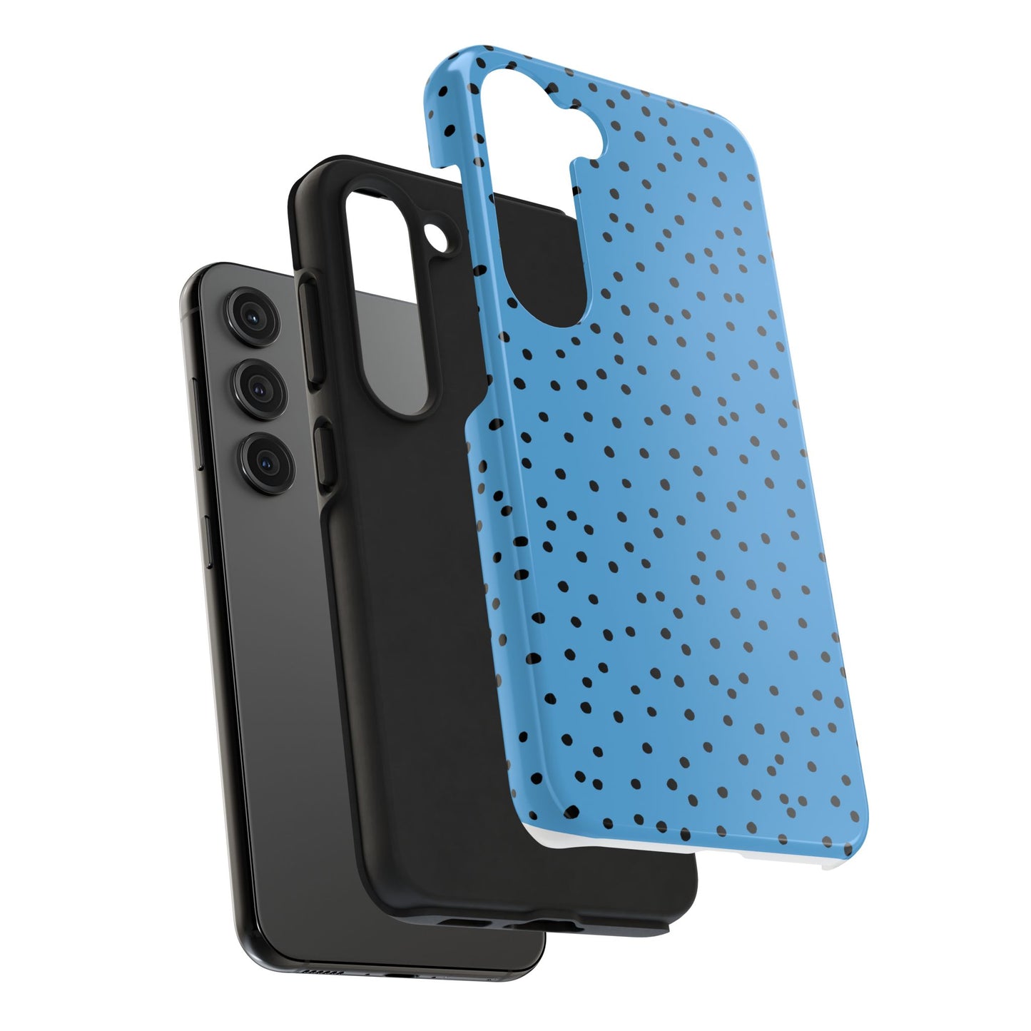 Dinky Dots Turquoise / Black Phone Case