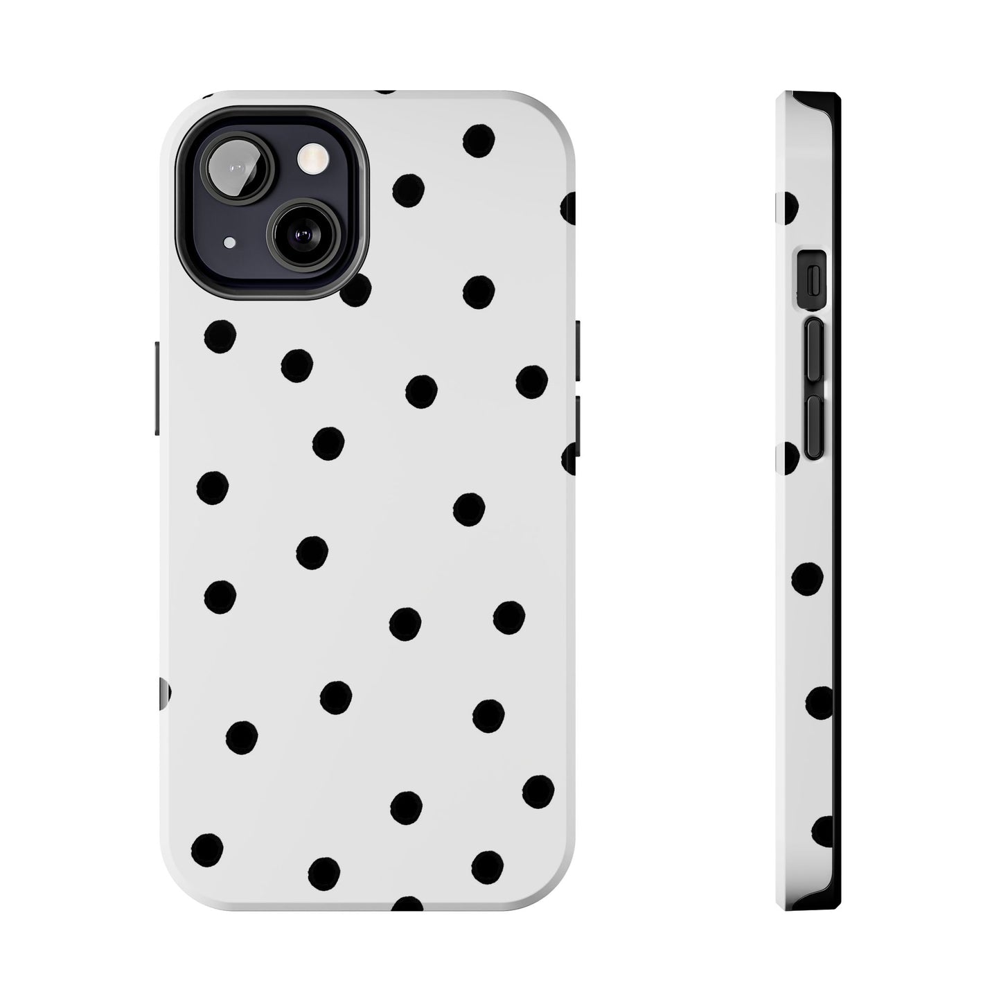 Space Dots White / Black Phone Case