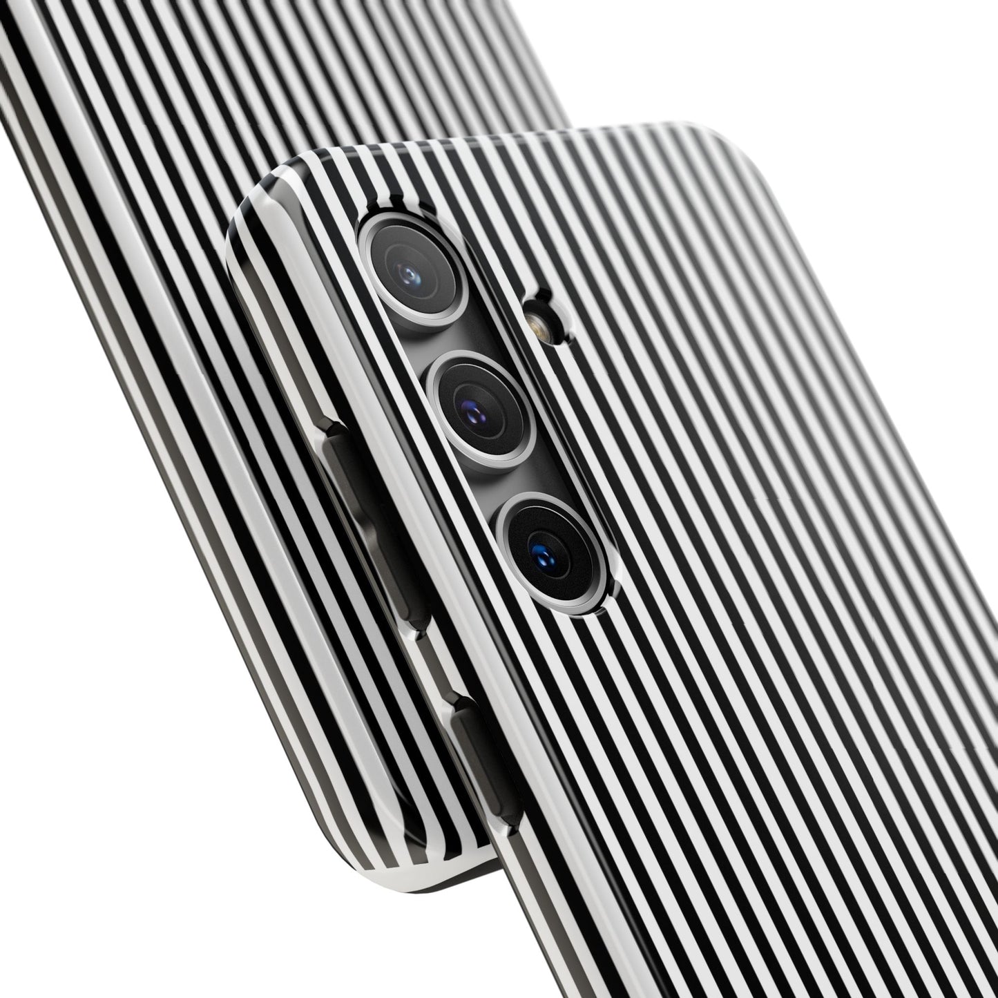 Stripe White / Black Phone Case