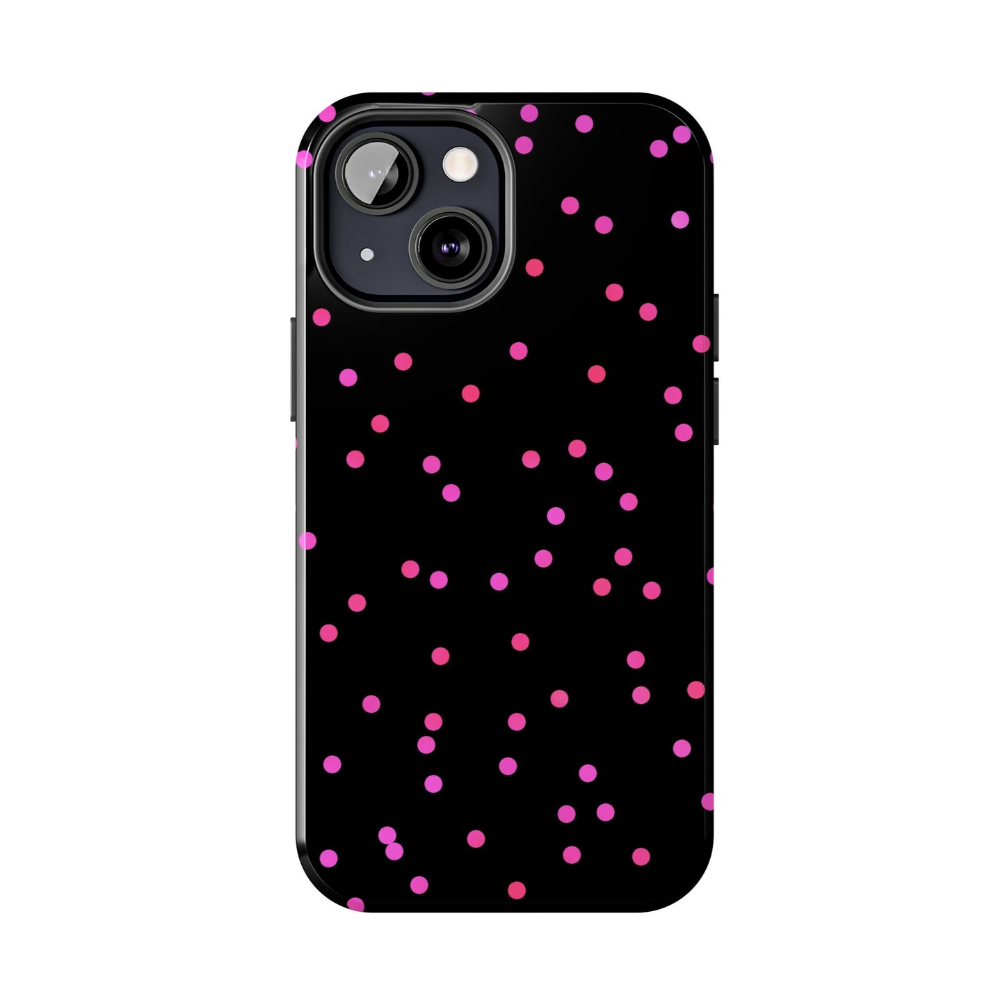 Space Dots Black / Cerise Phone Case