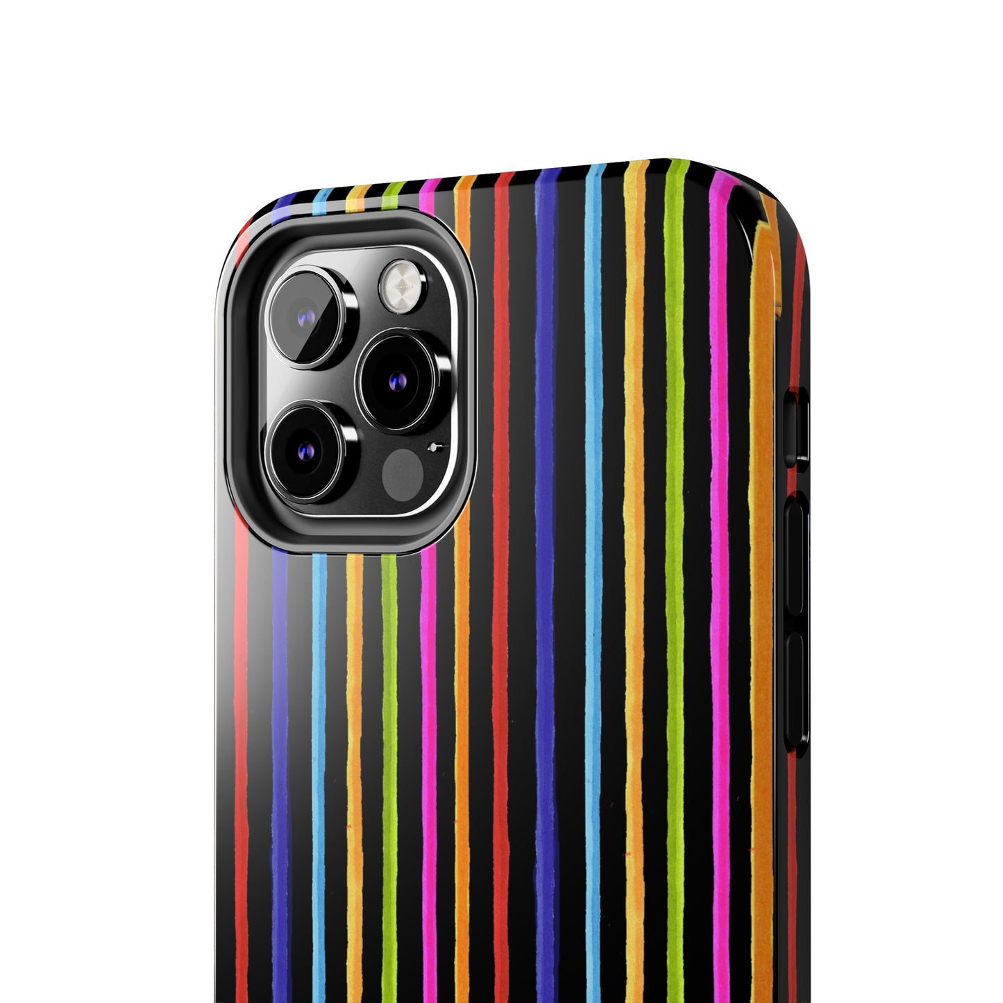 Happy Stripe Black Phone Case