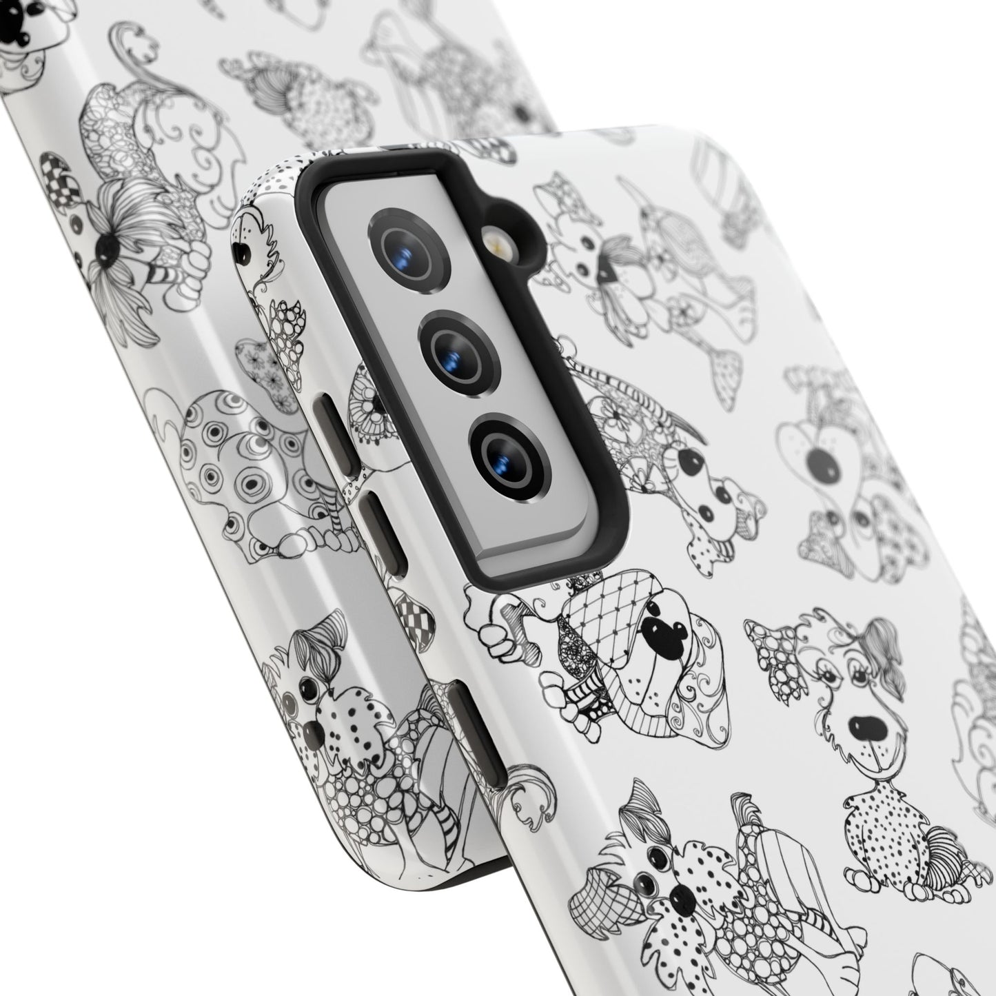 Doodle Dogs White Phone Case