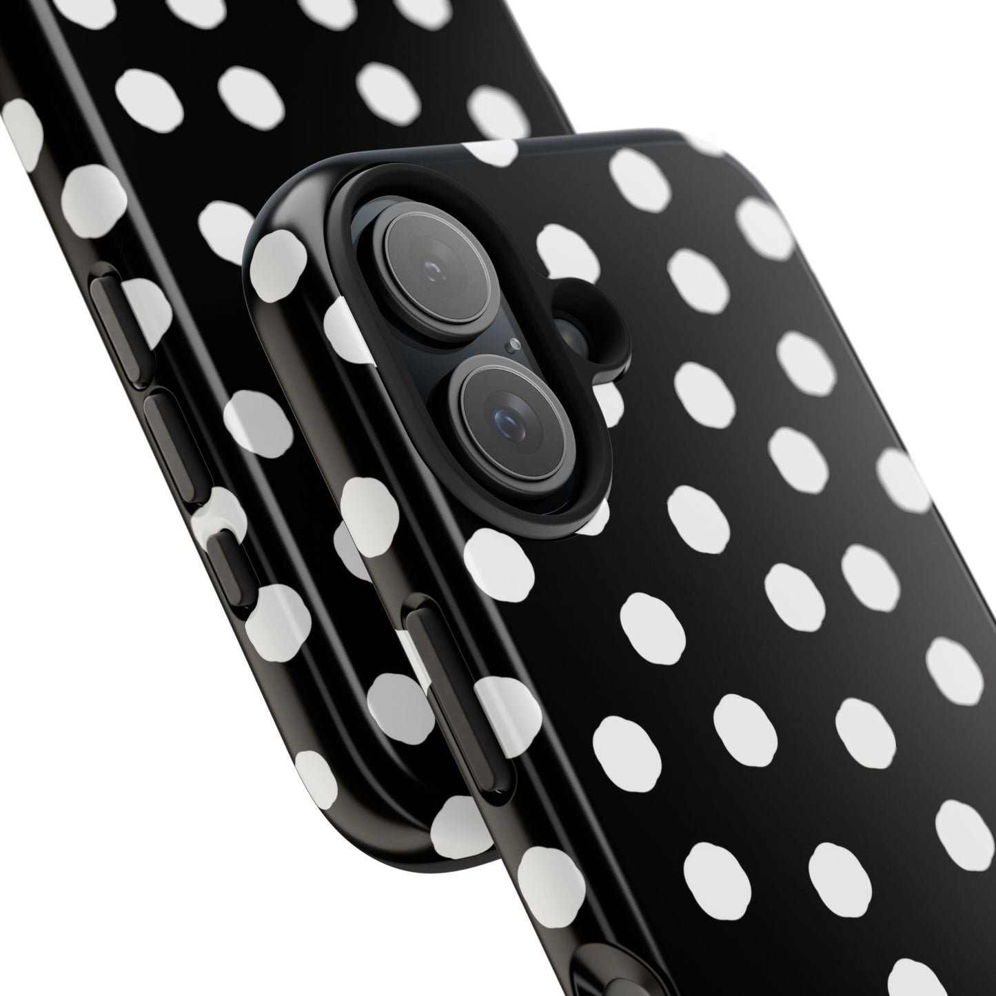 Jumbo Dots Black / White Phone Case