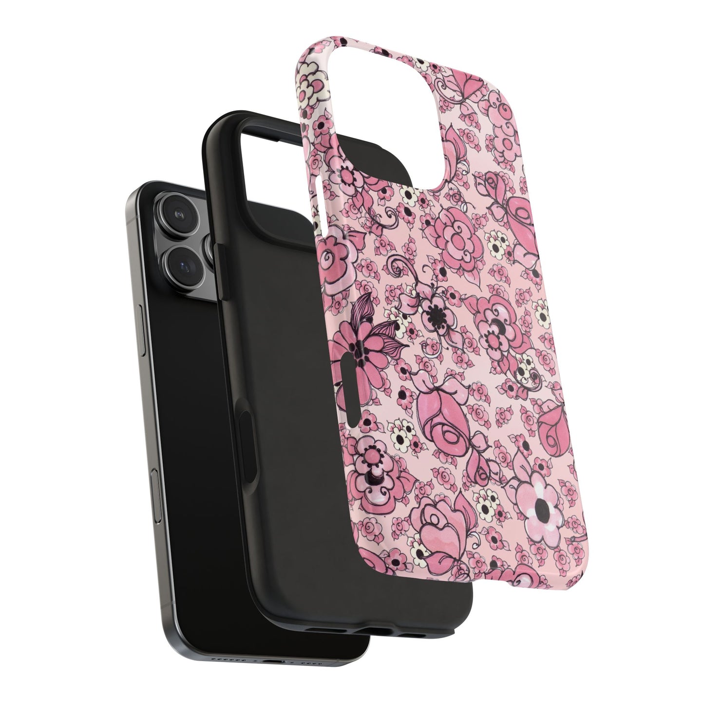 Profuse Posies Pink Phone Case
