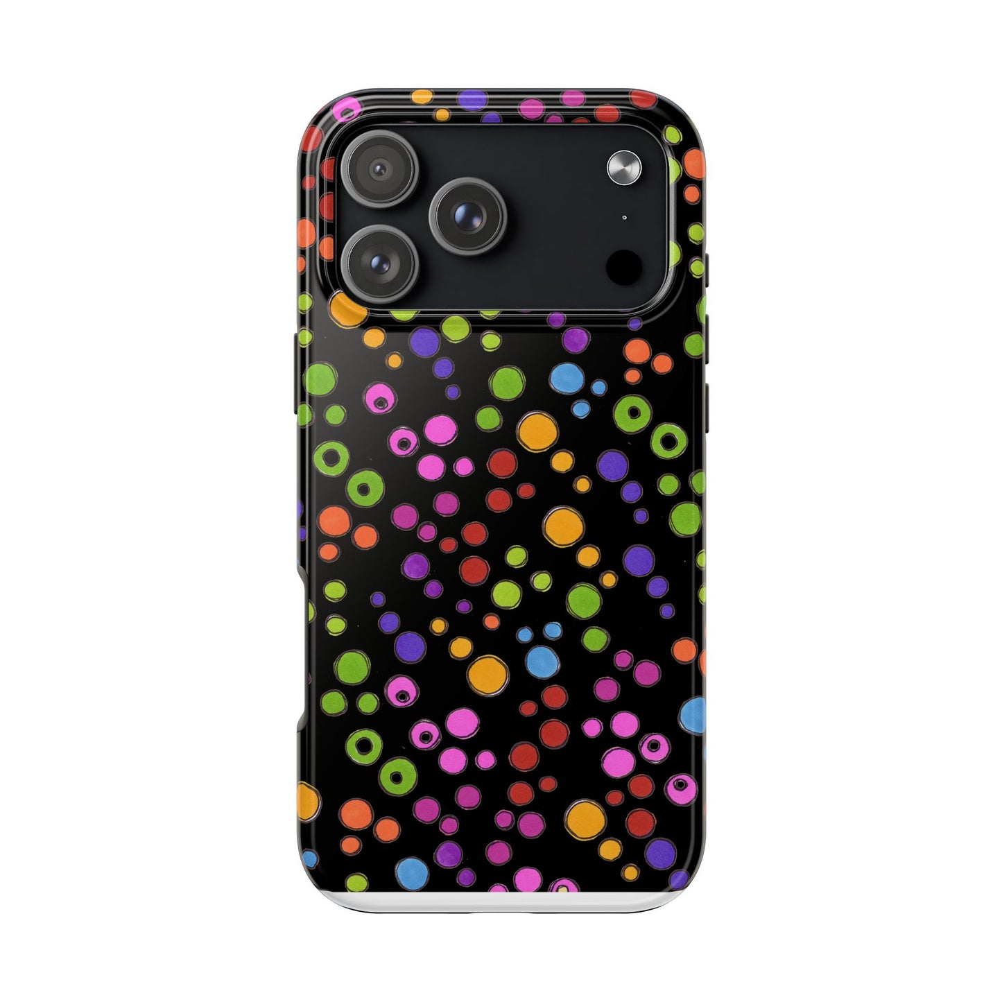 Dog Dots Black / Multi Phone Case