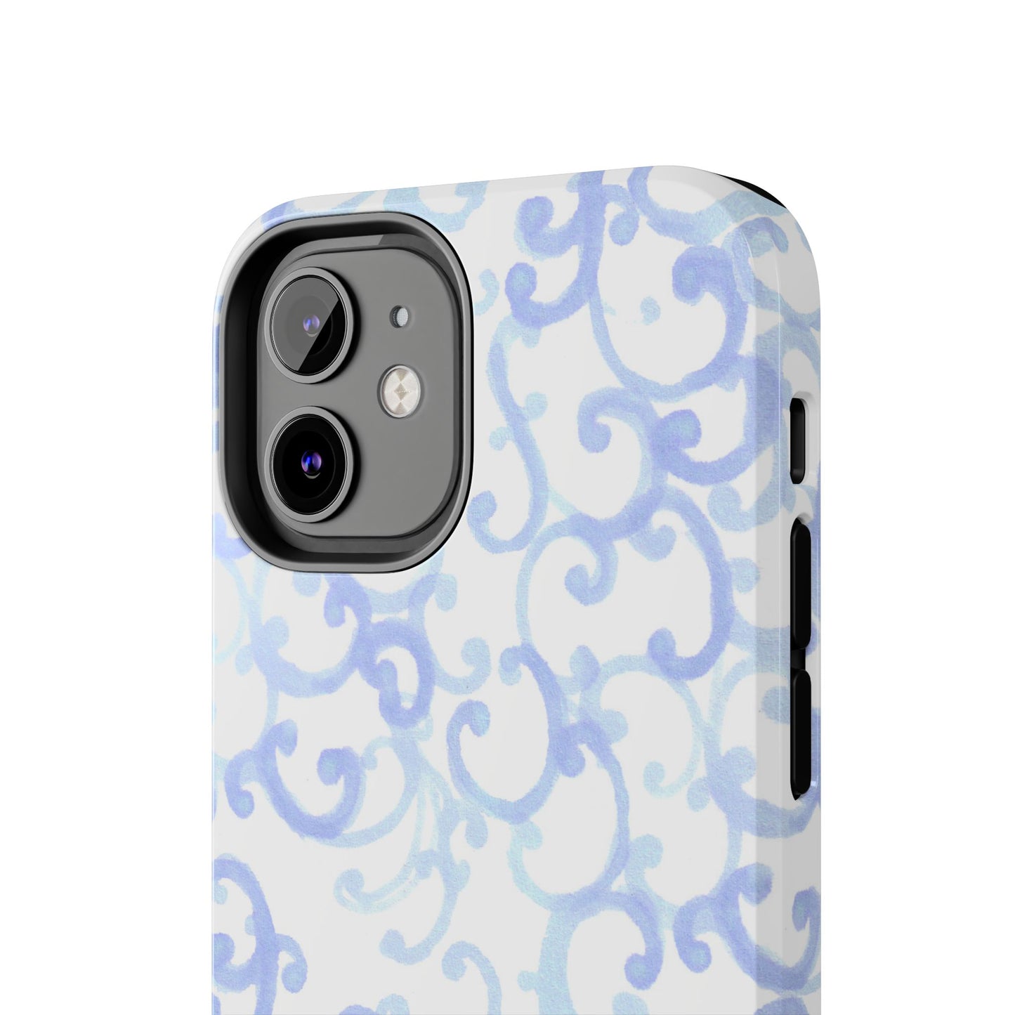 Scrollie White / Blue Phone Case