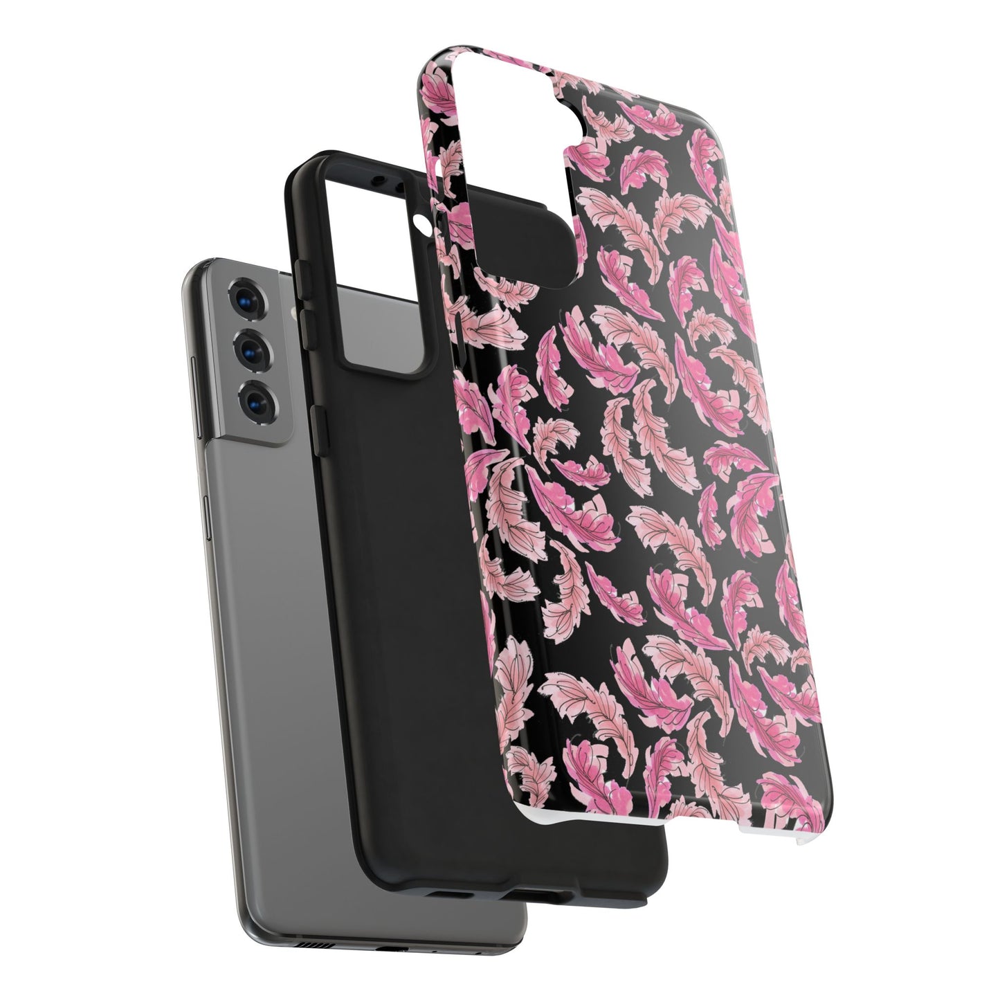 Flam Feathers Black Phone Case