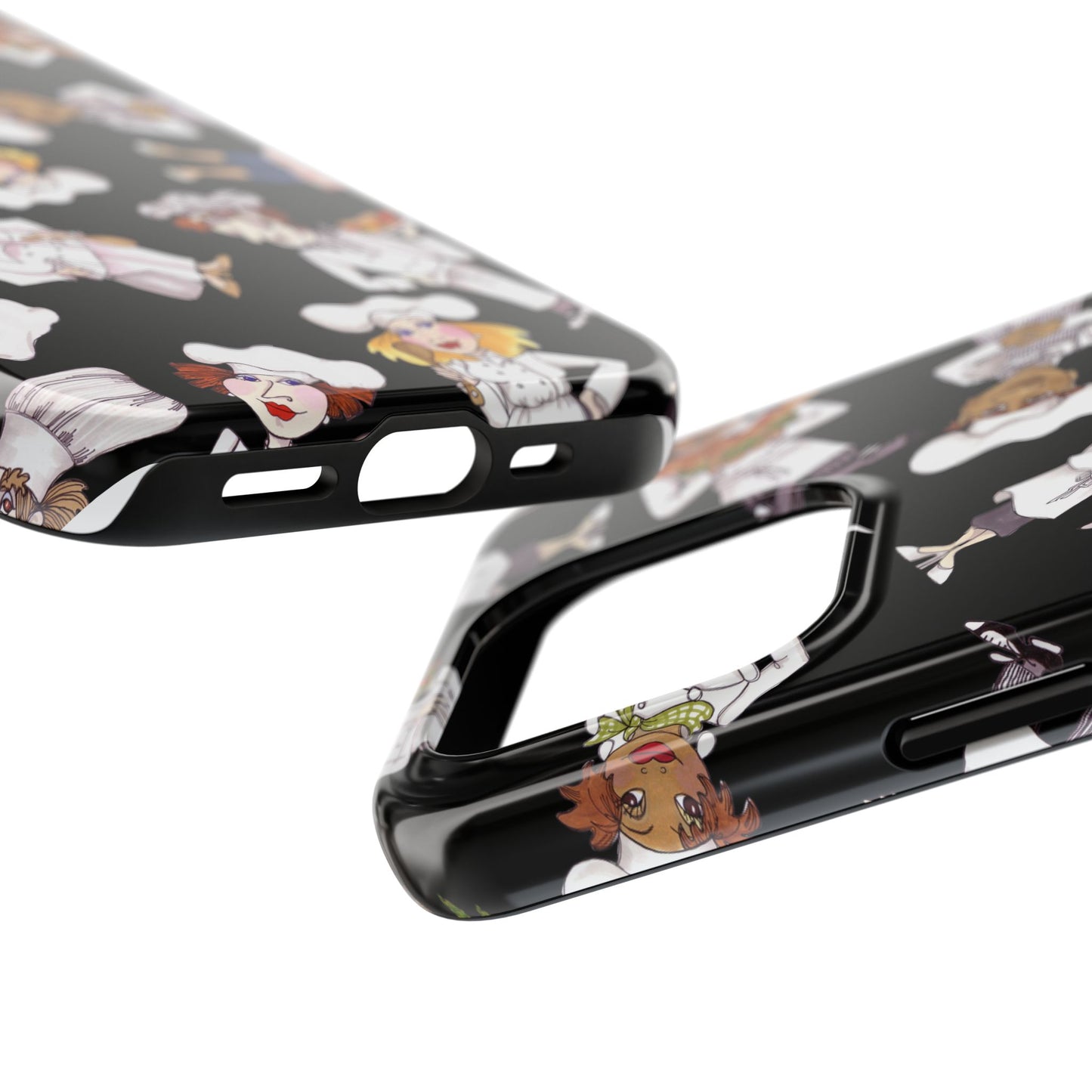 Tossed Chefs Black Phone Case