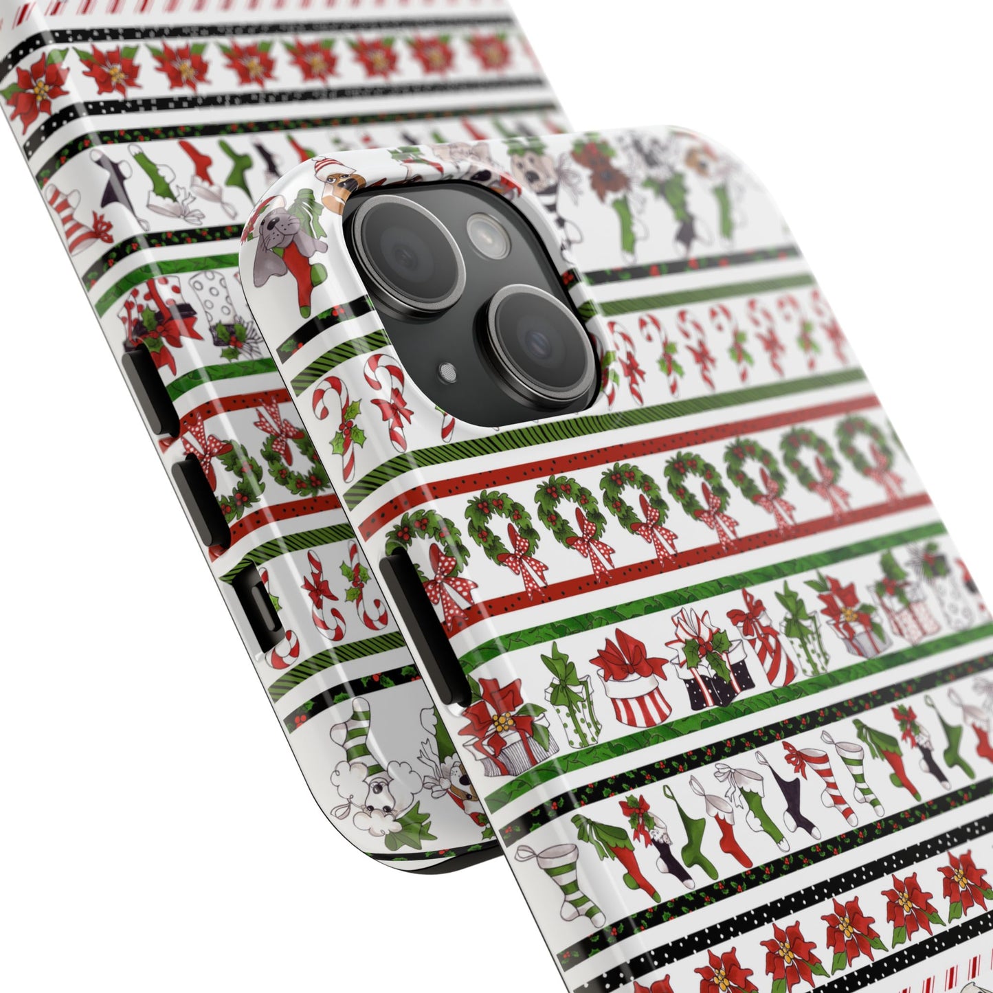 Holiday Borders White Phone Case