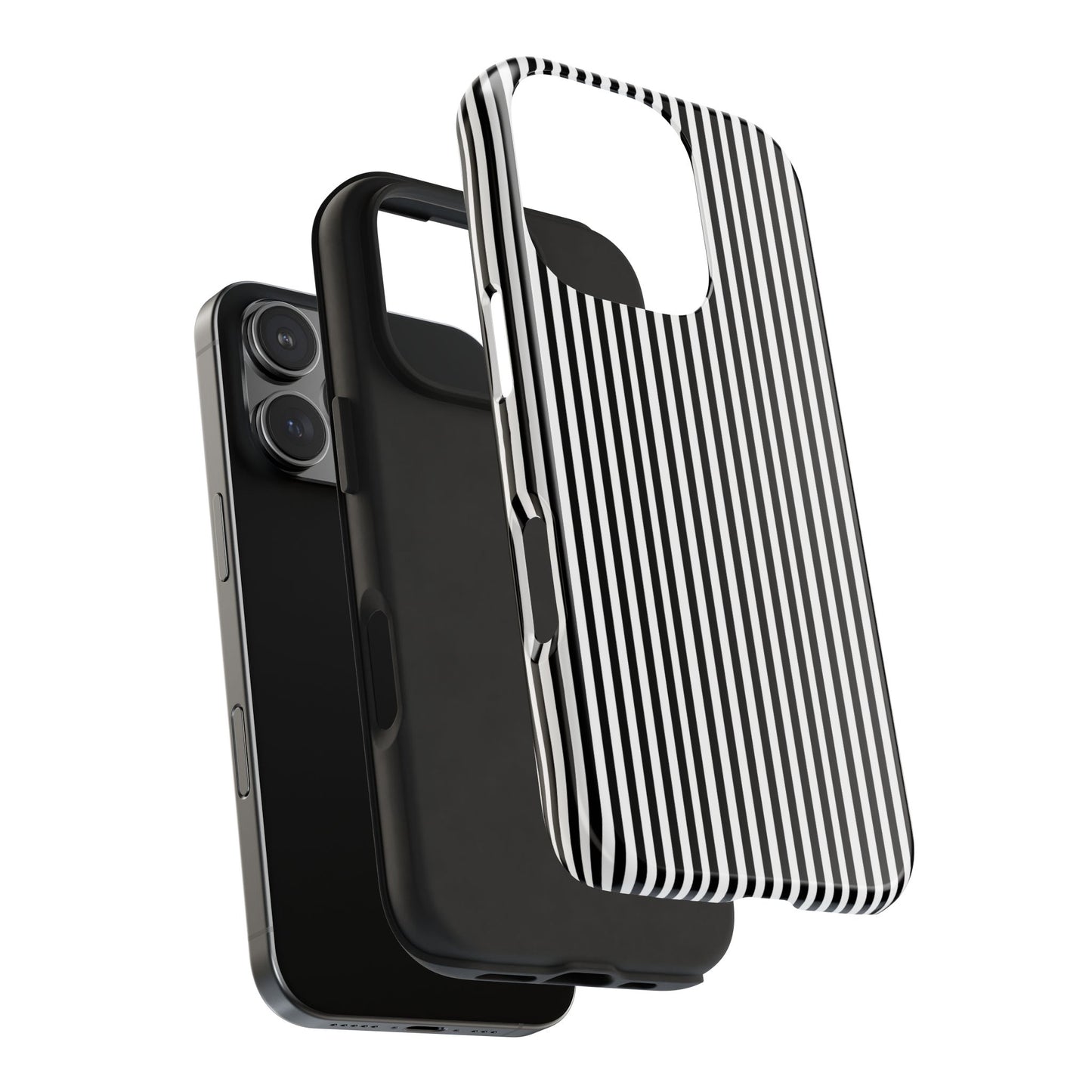 Stripe White / Black Phone Case