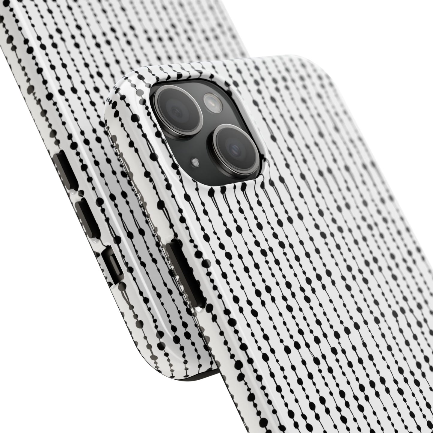 Beaded Curtain White / Black Phone Case