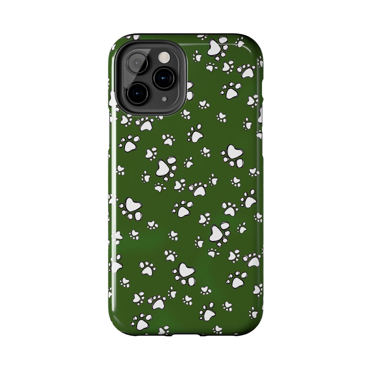Paw Flakes Green Phone Case