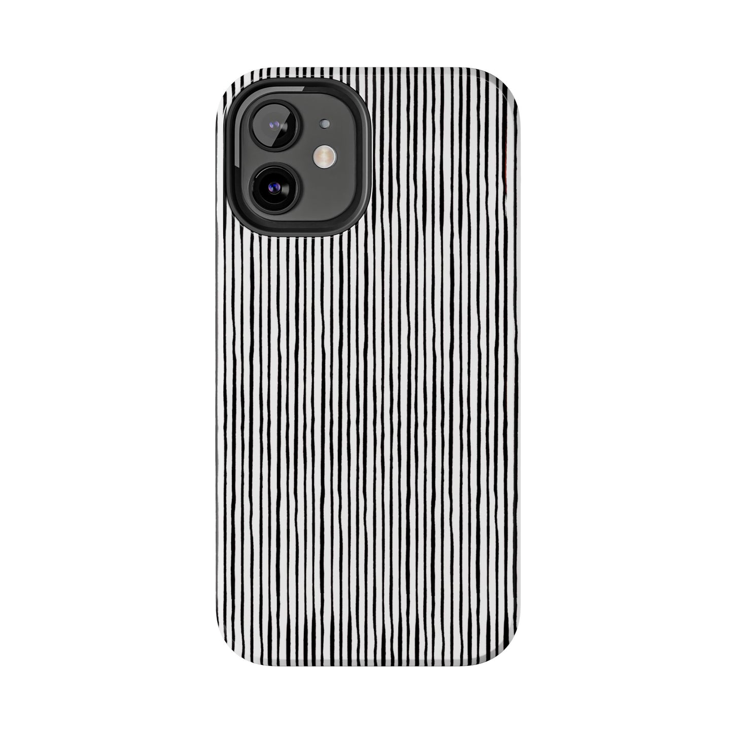 Quirky Pin Stripe White / Black Phone Case