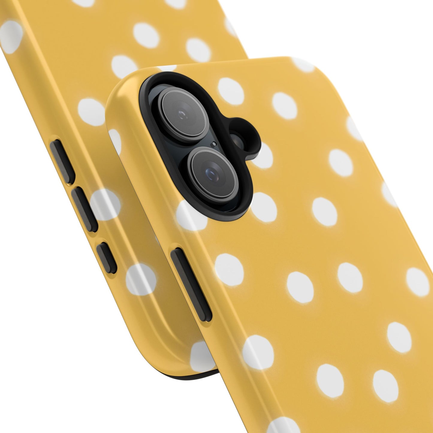 Jumbo Dots Yellow / White Phone Case