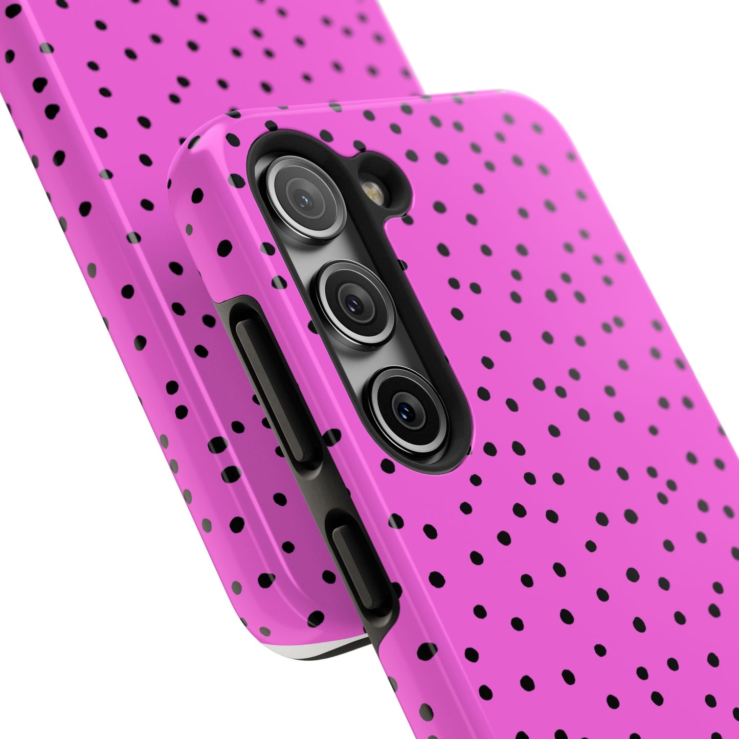 Dinky Dots Hot Pink / Black Phone Case