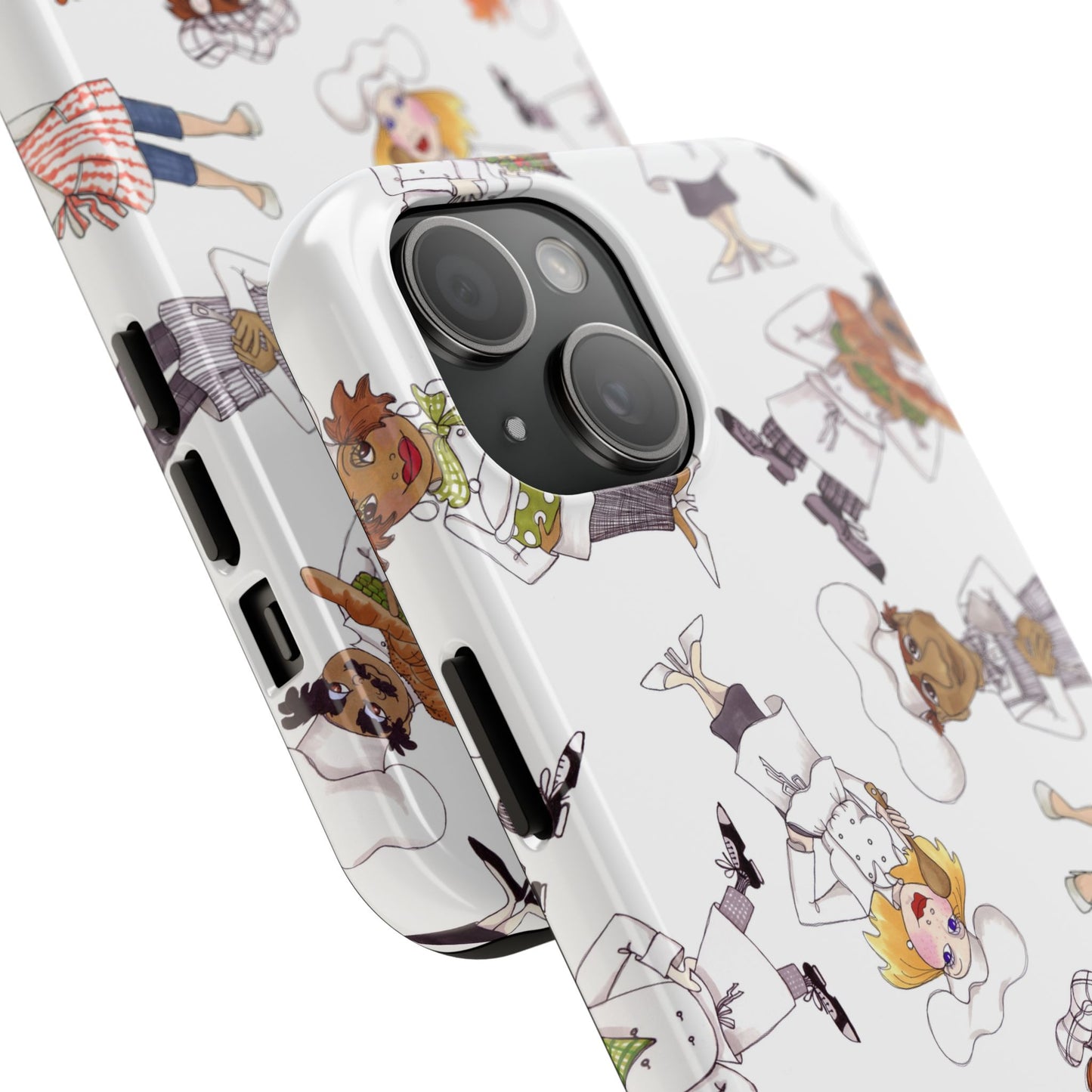 Tossed Chefs White Phone Case