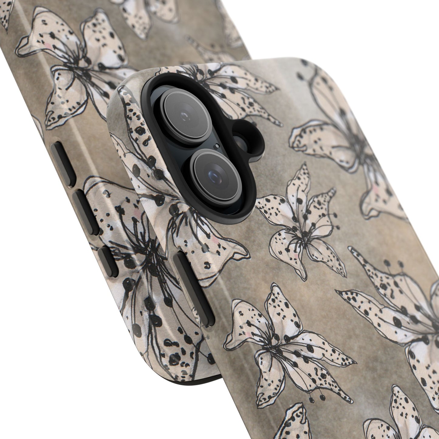Spotted Lilies Gray Phone Case