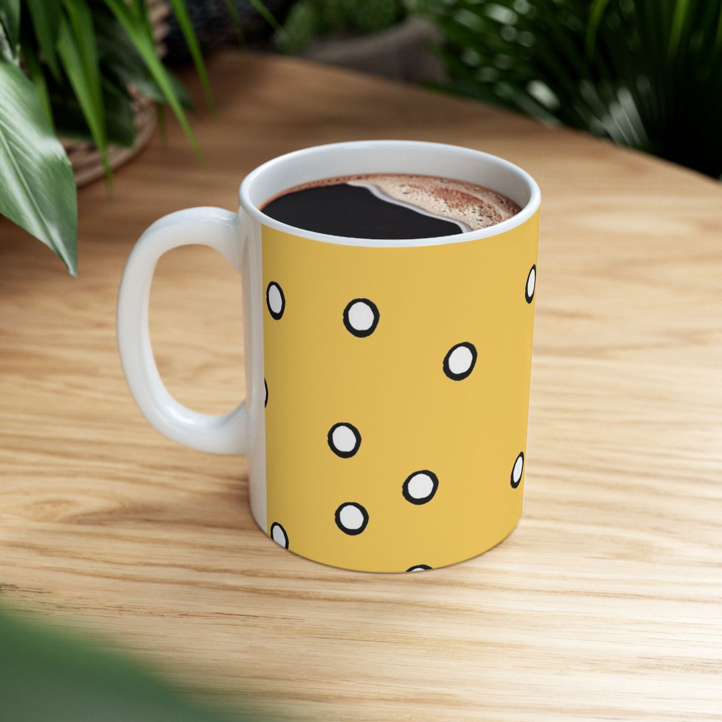 Dots Yellow / White / Black Cup