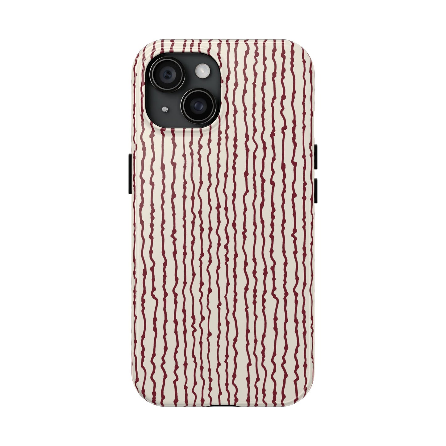 Faux Seersucker Ivory / Red Phone Case