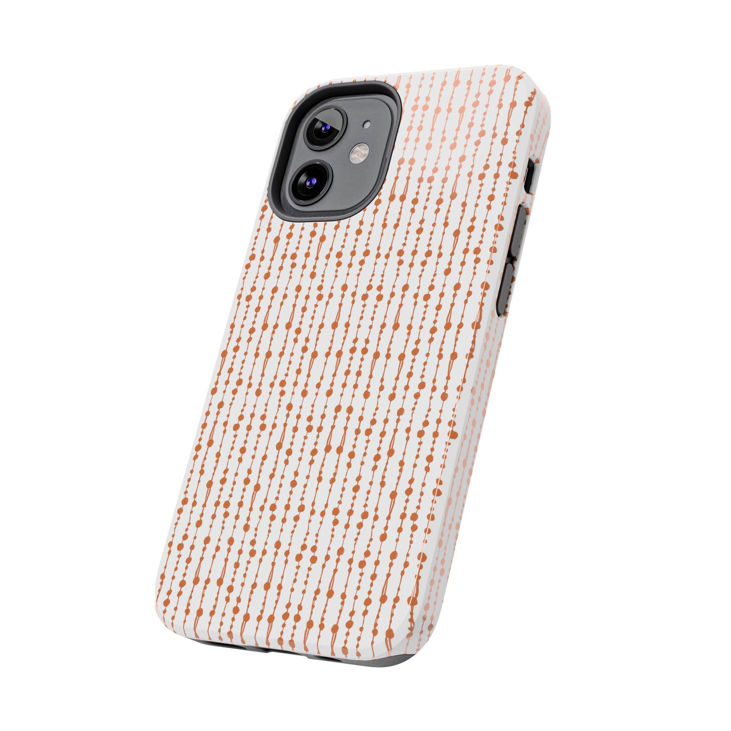 Beaded Curtain White / Bronze Phone Case