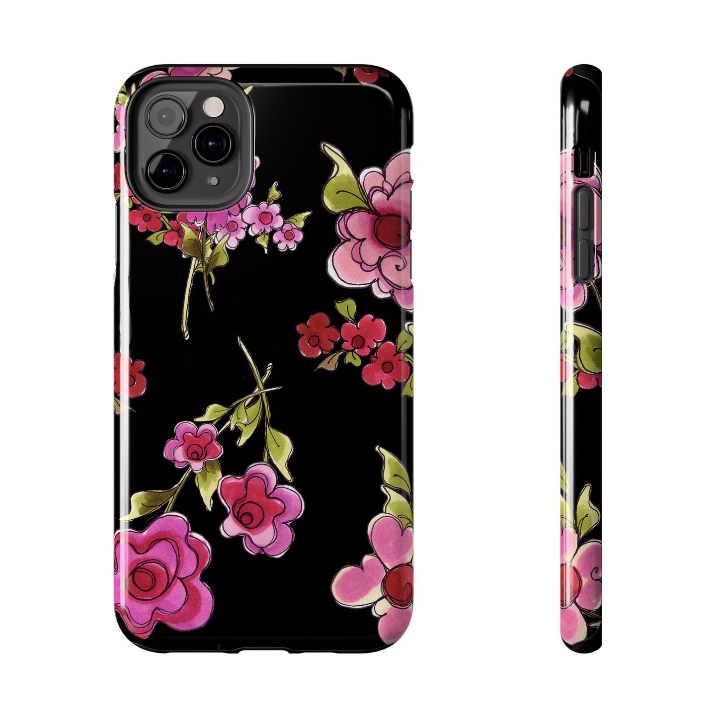 Jumbo Floral Black Phone Case