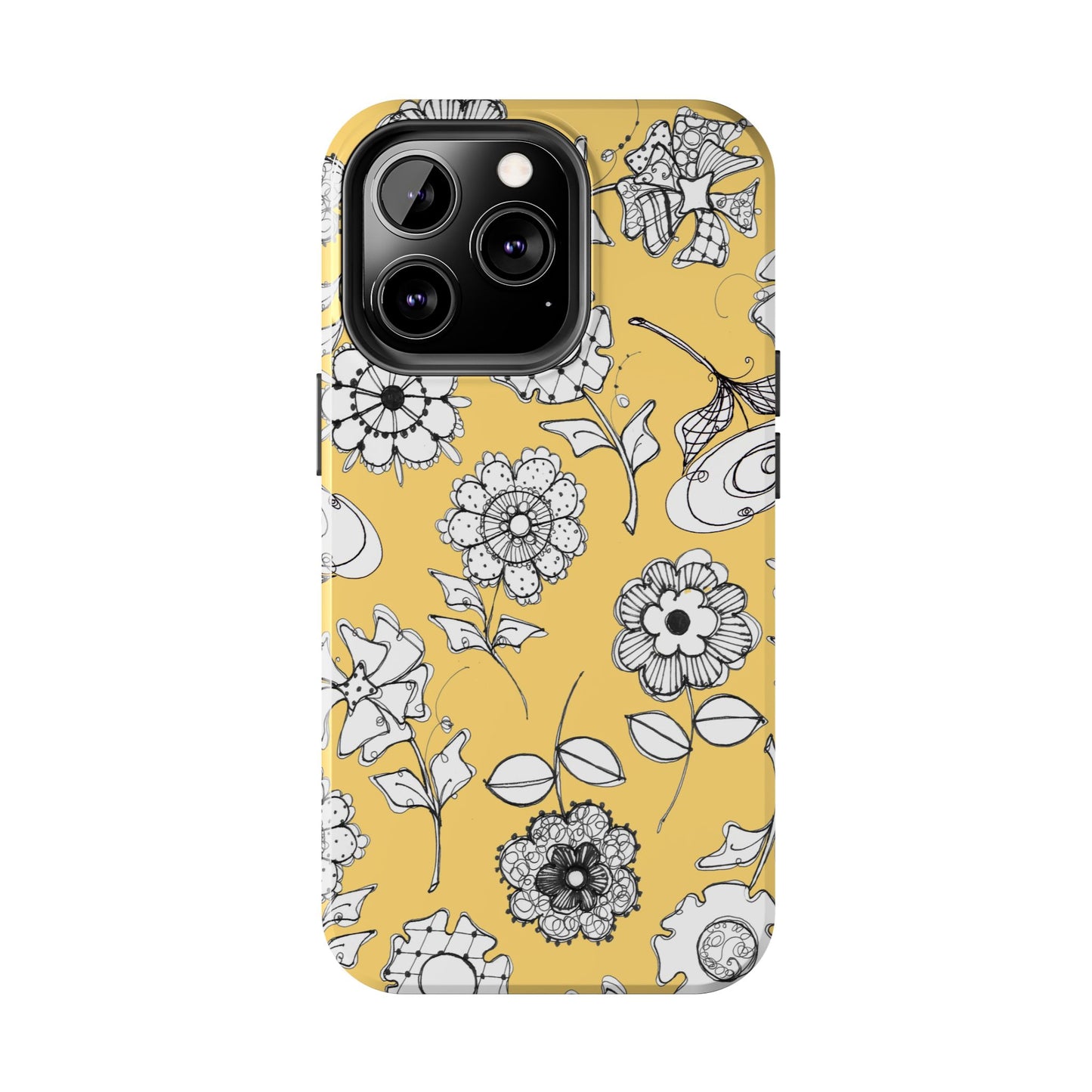 Paper Posies Yellow Phone Case