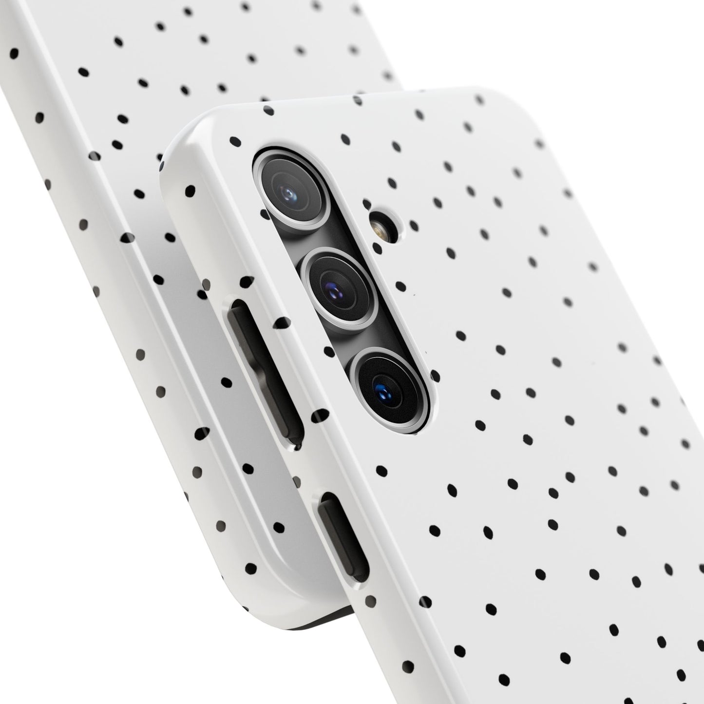 Space Dots White / Black Phone Case