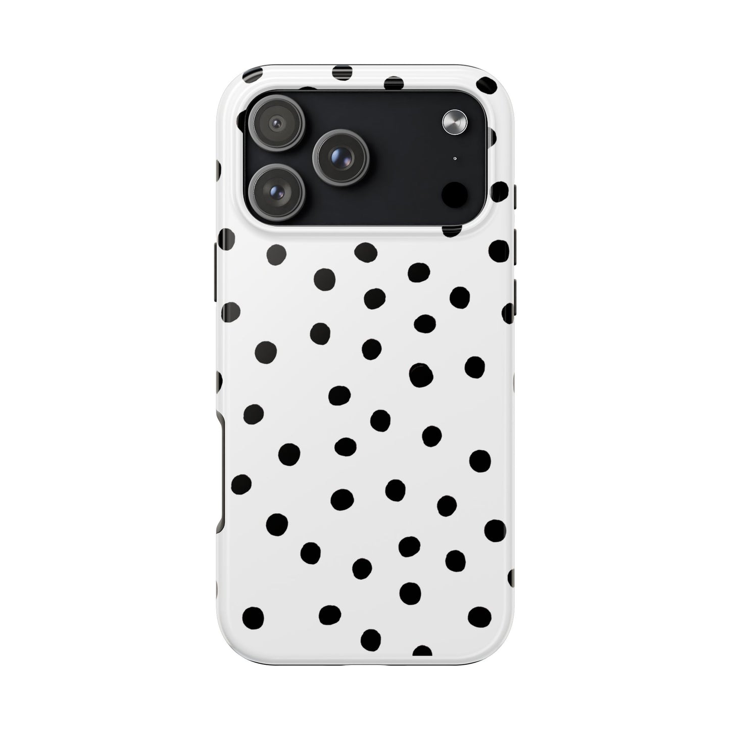 Dot White / Black Phone Case