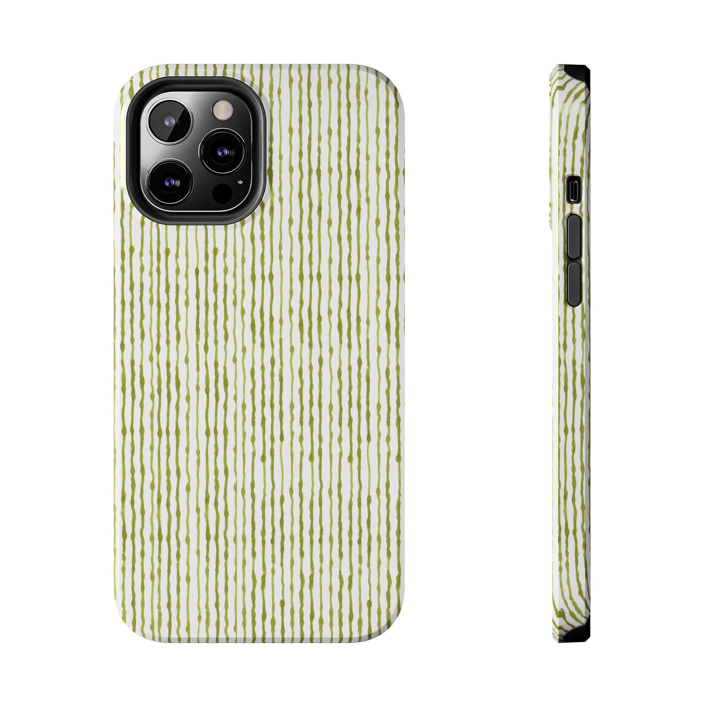 Faux Seersucker White / Green Phone Case