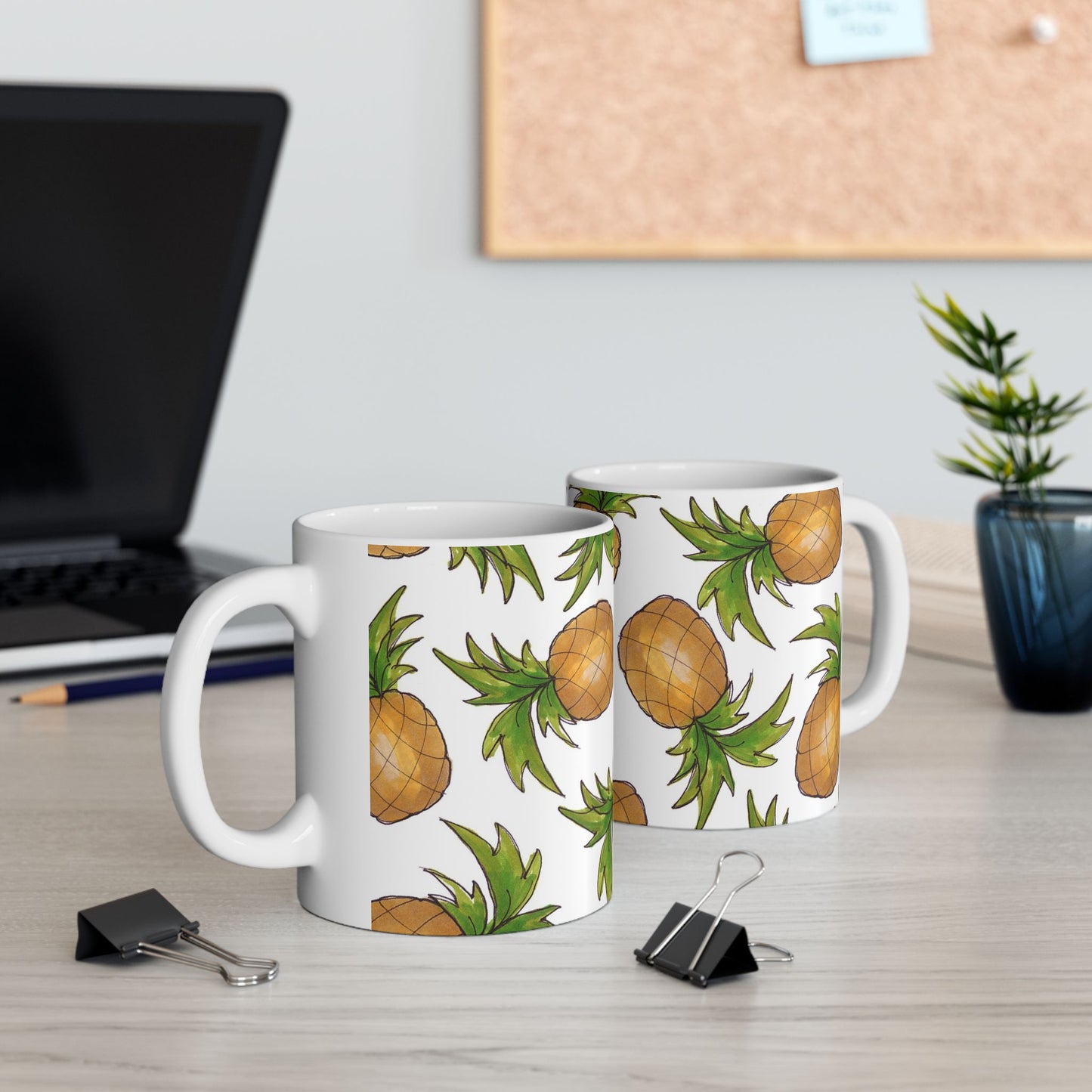 Pineapple Toss White Cup