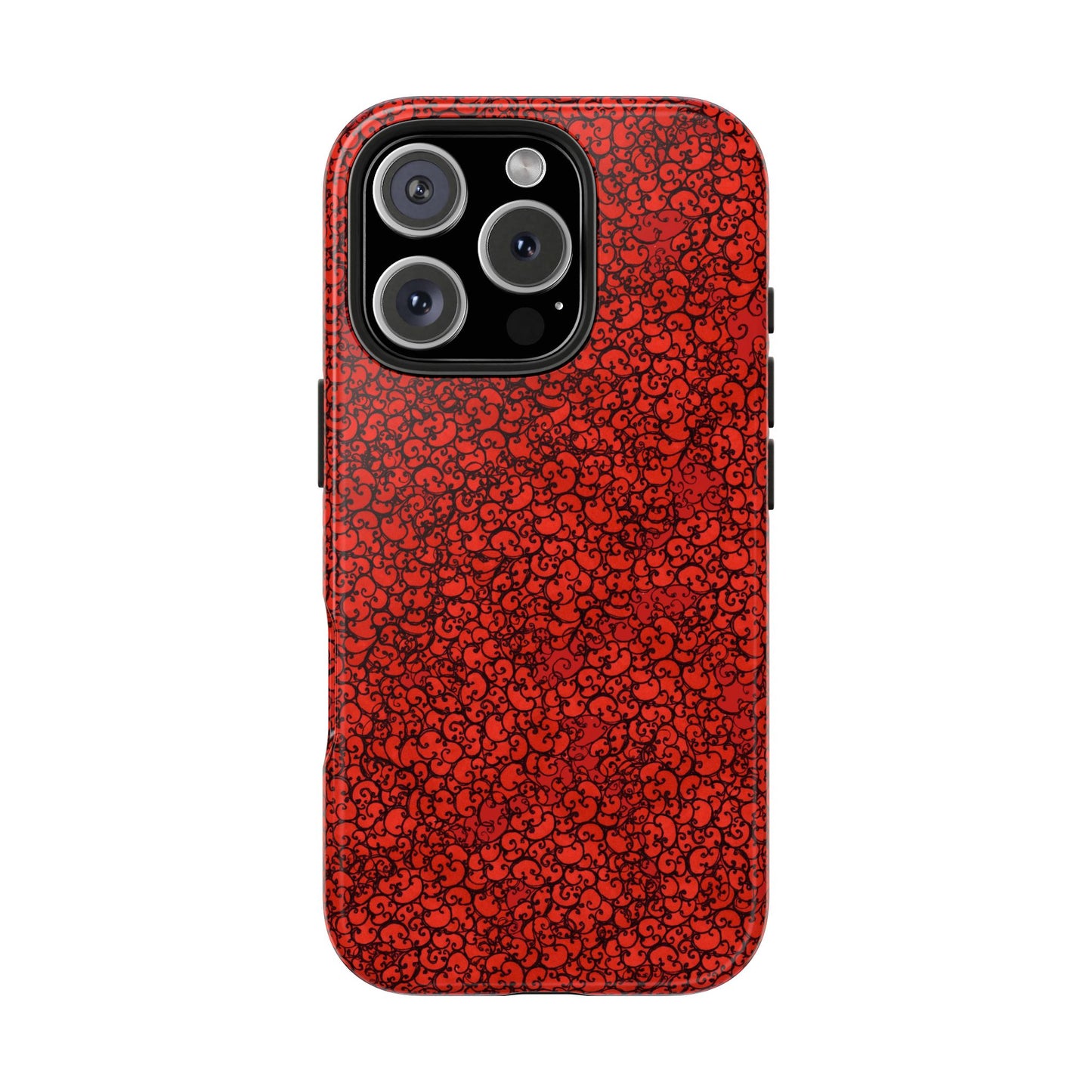 Scrollie Red / Black Phone Case