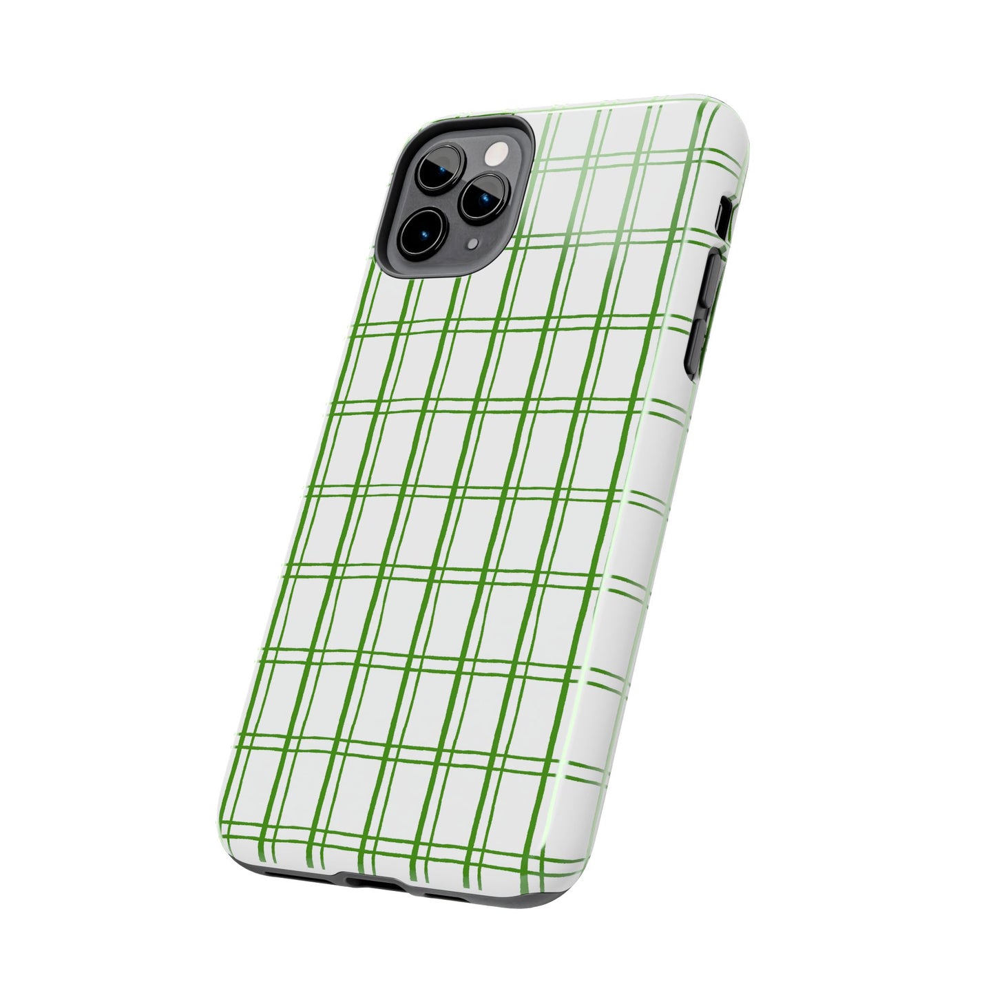 Little Plaid White / Green Phone Case