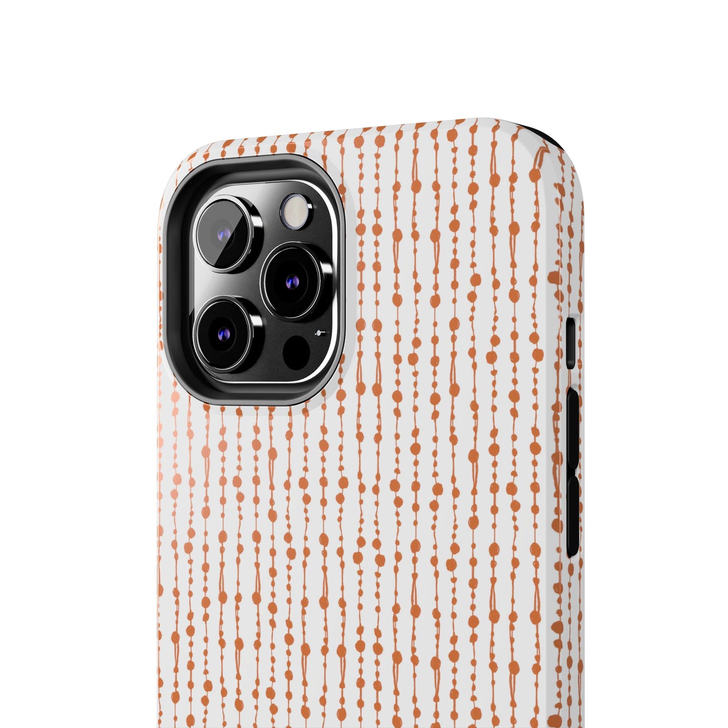 Beaded Curtain White / Bronze Phone Case