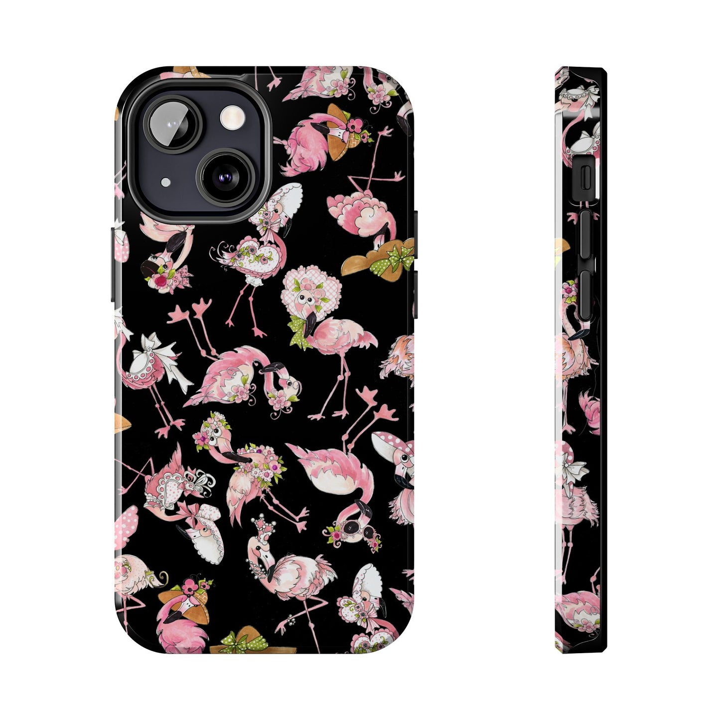 Tossed Flams Black Phone Case