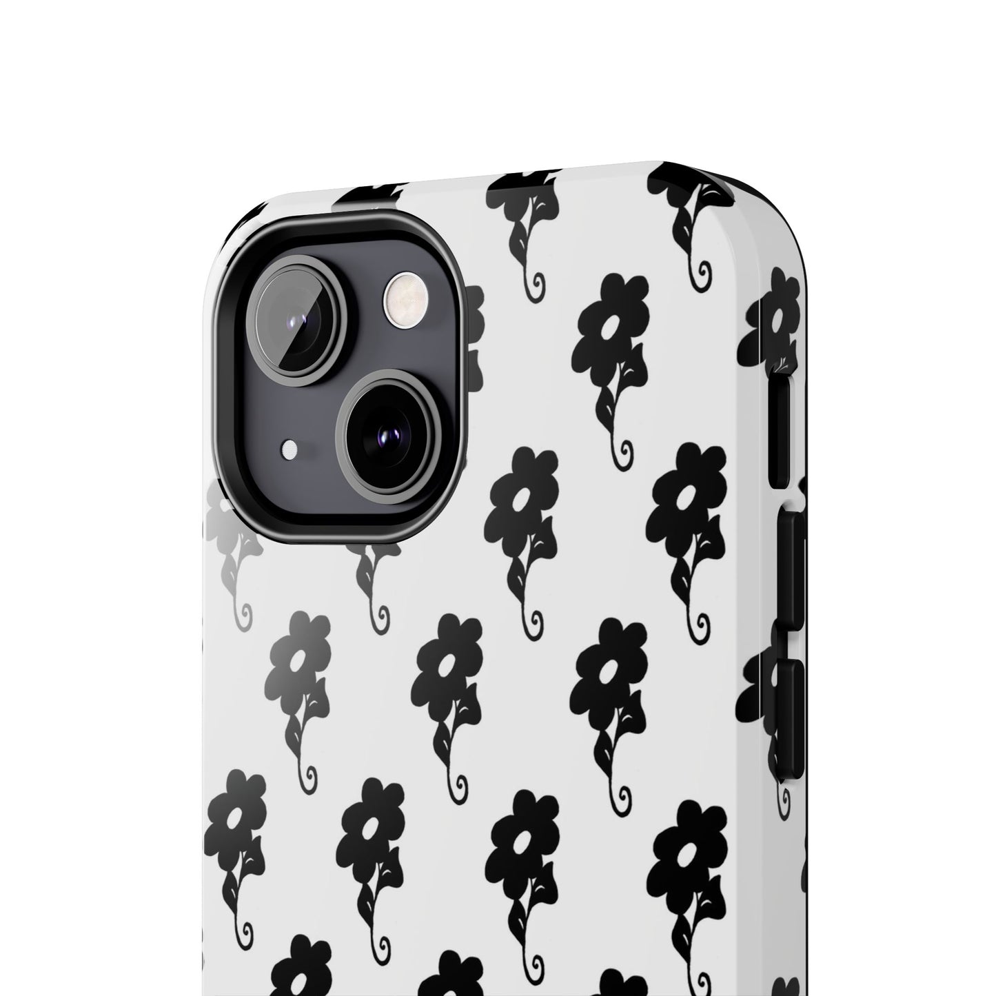 Flowers White / Black Phone Case