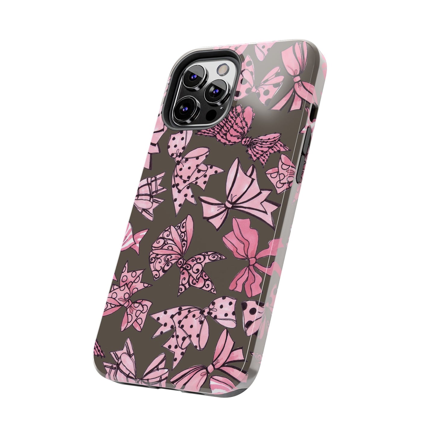 Blushing Bows Mocha Phone Case